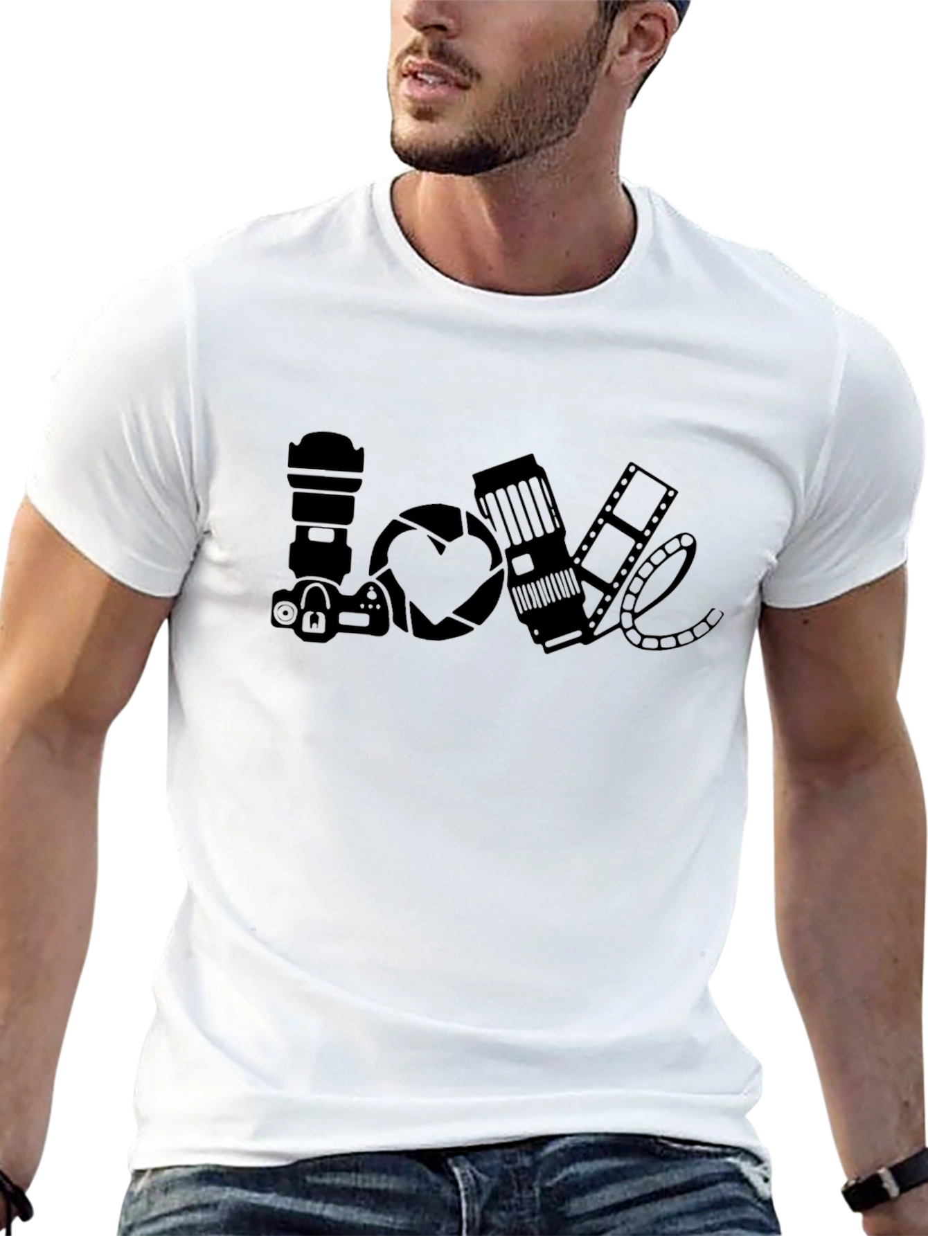 Photographers Love T-Shirt - Camera Heart Design