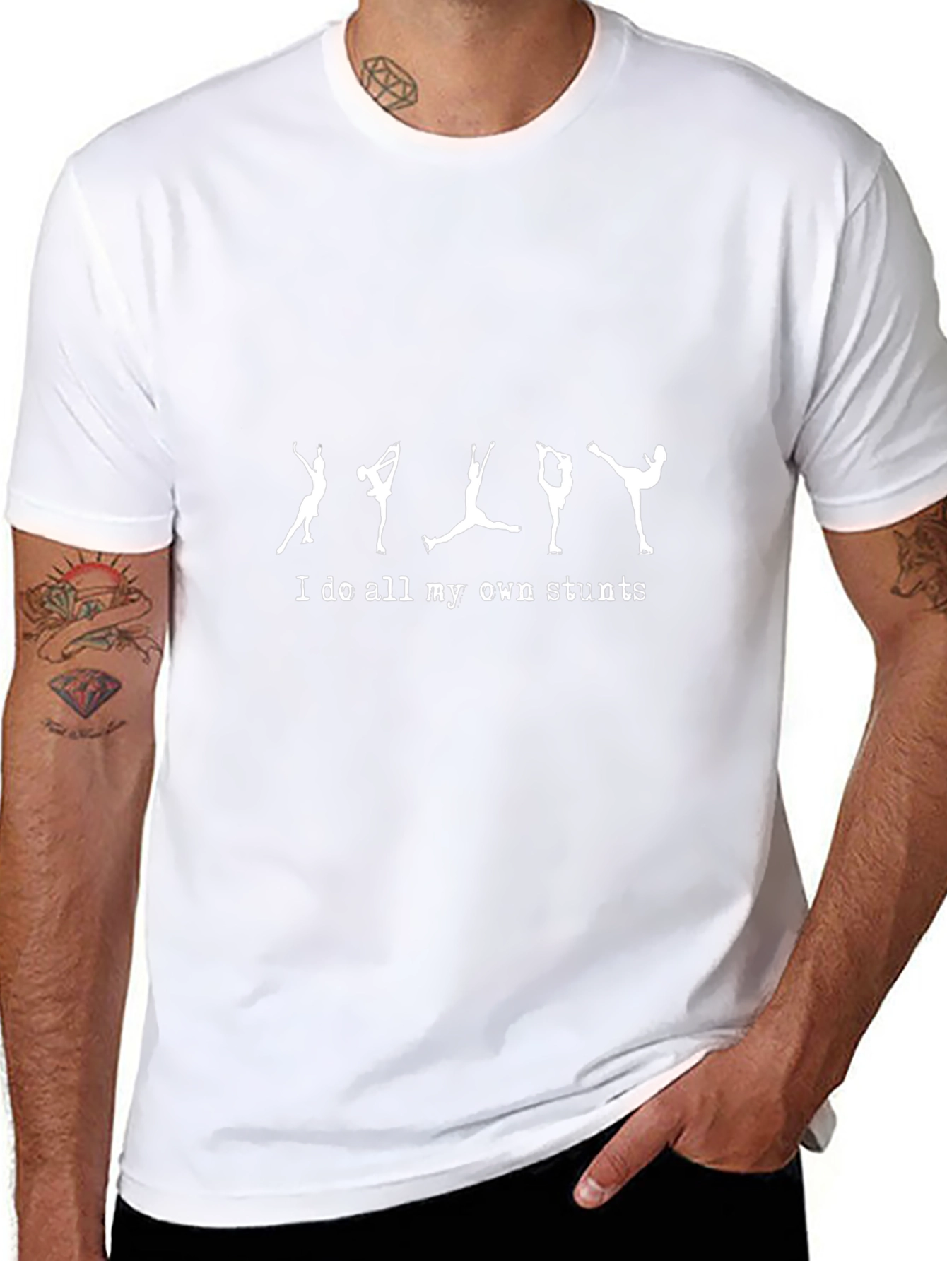 I Do All My Own Stunts Figure Skating T-Shirt