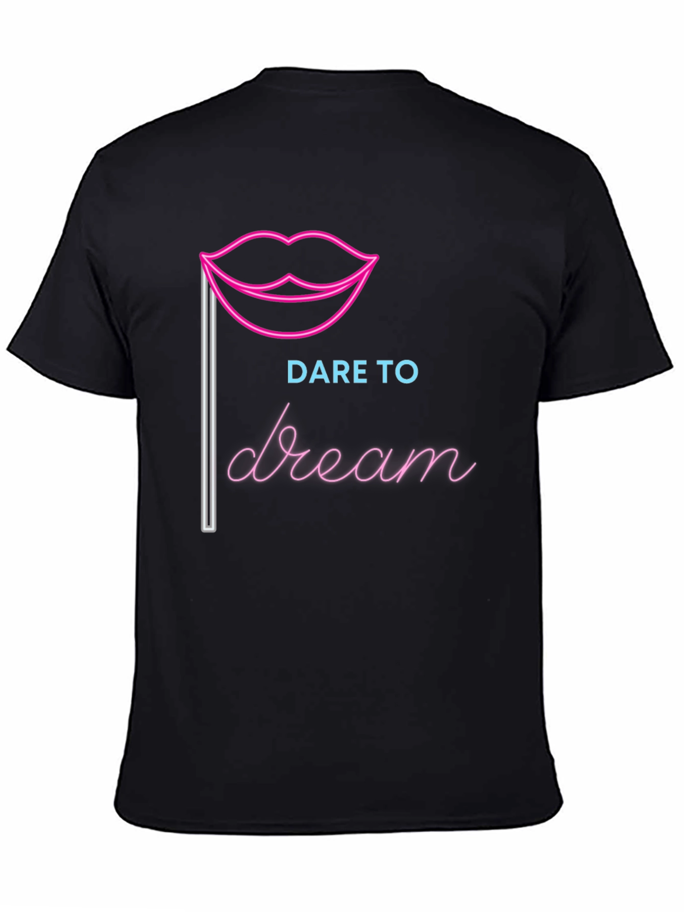 Dare to Dream Graphic Tee - Neon Lips Design
