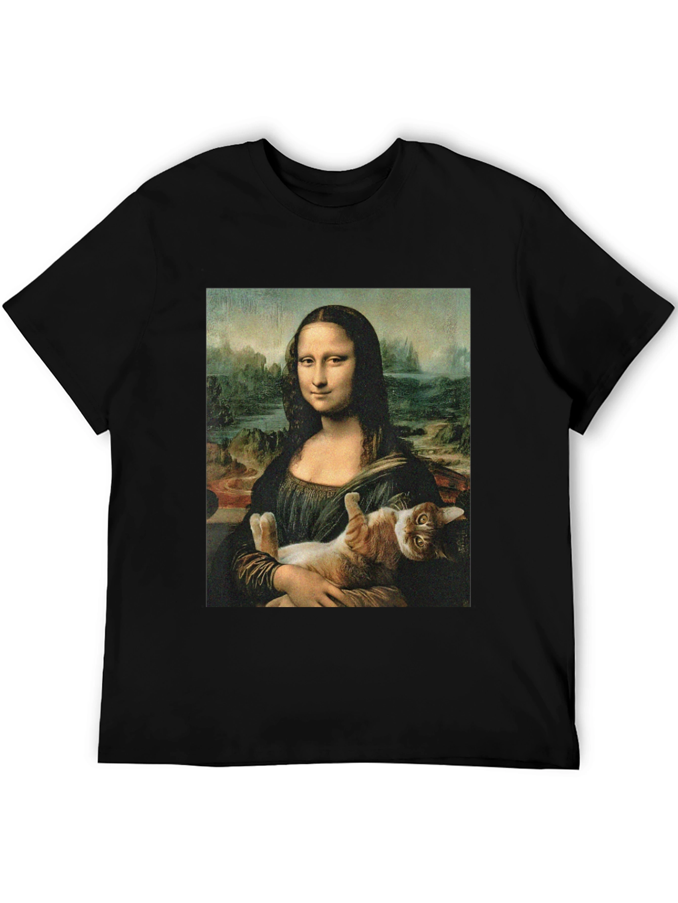 Mona Lisa Cat T-Shirt - Funny Art Tee