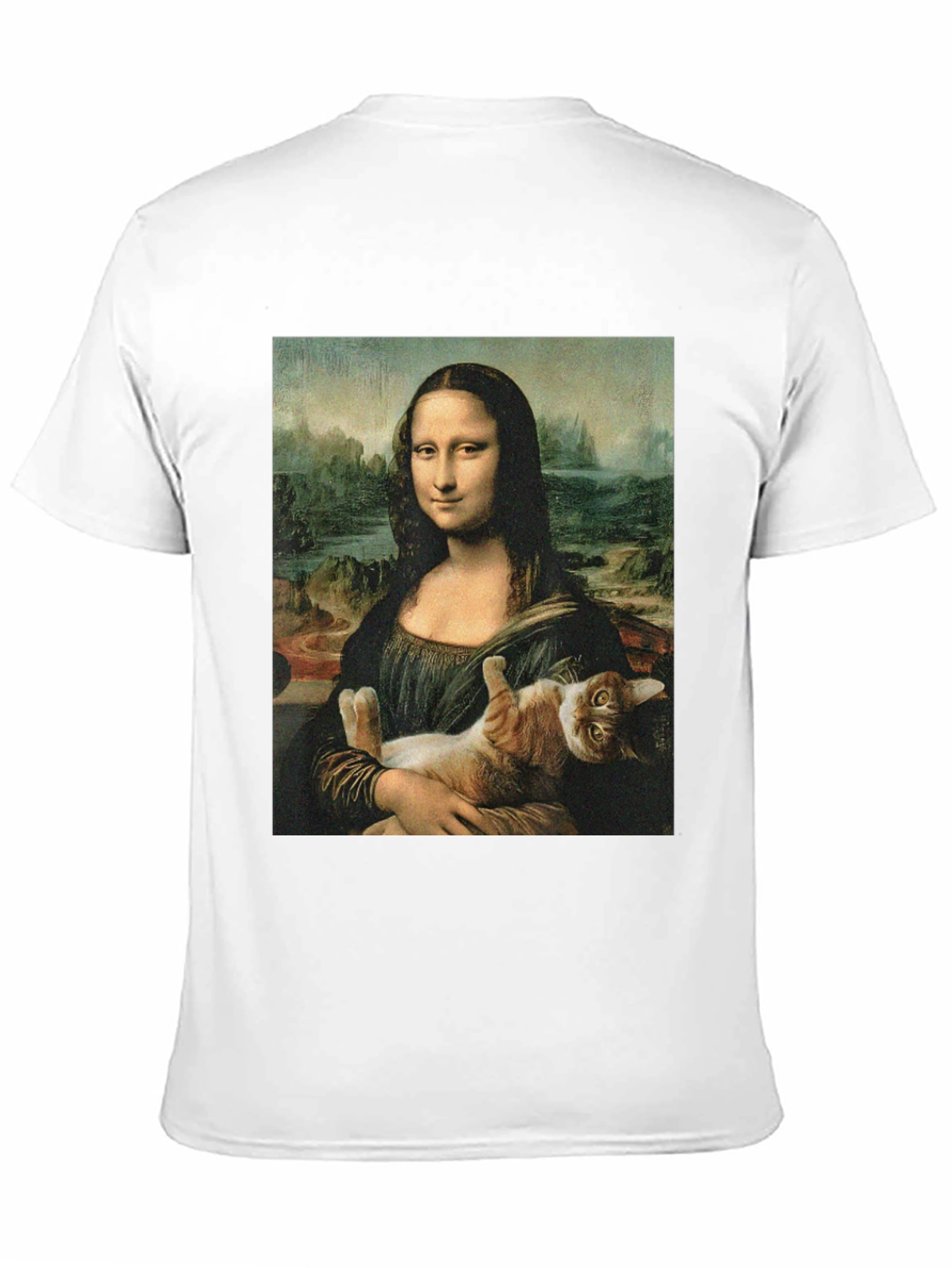 Mona Lisa Cat T-Shirt - Funny Art Tee