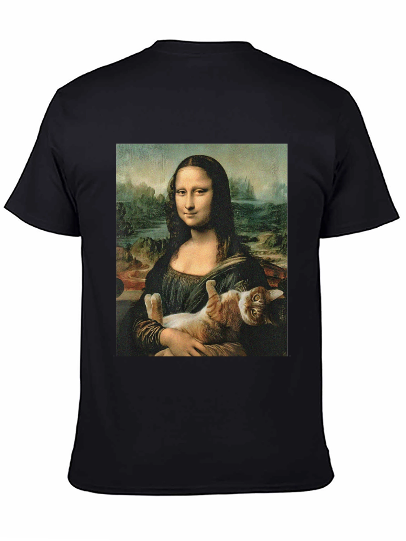 Mona Lisa Cat T-Shirt - Funny Art Tee