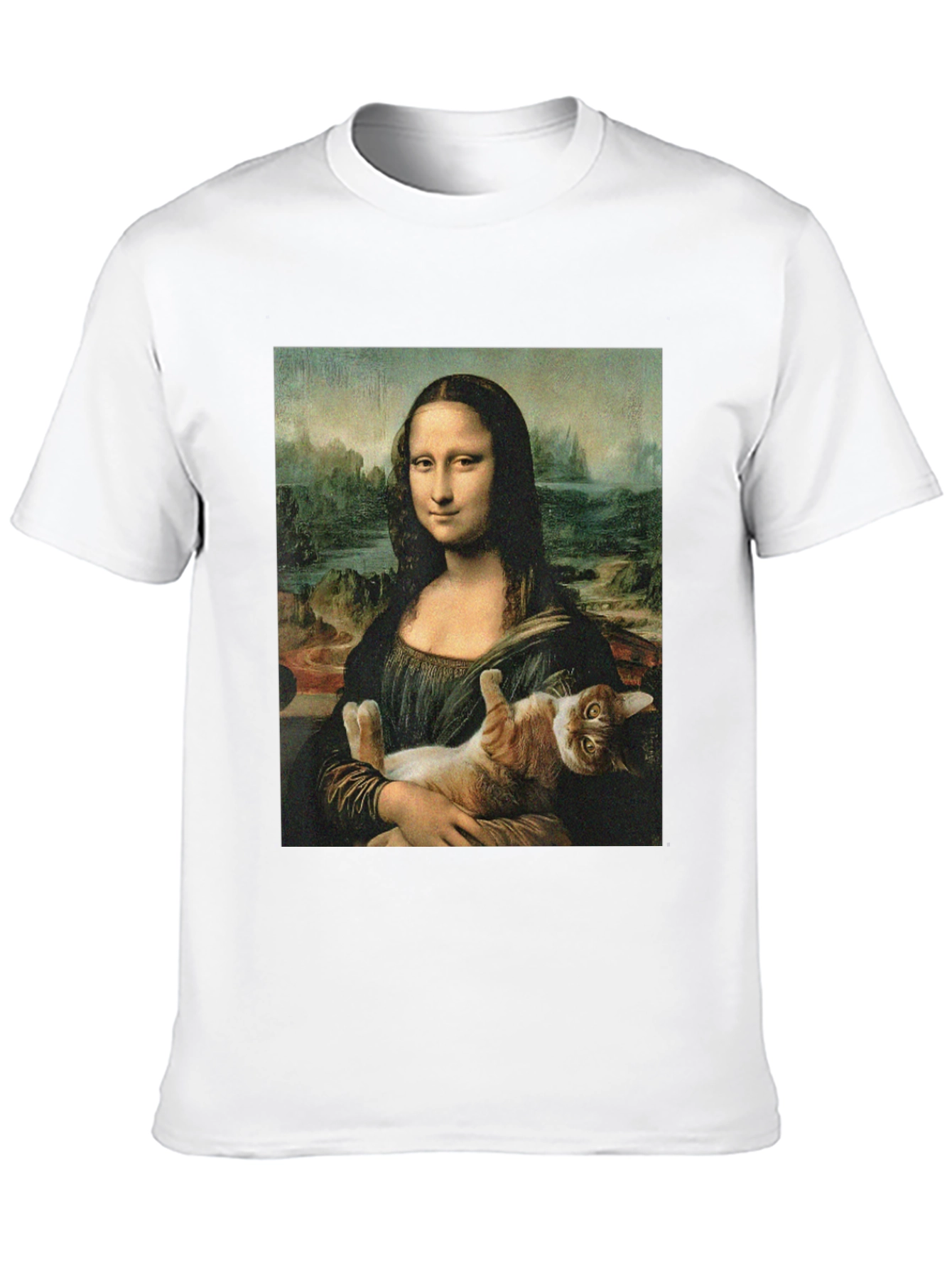 Mona Lisa Cat T-Shirt - Funny Art Tee