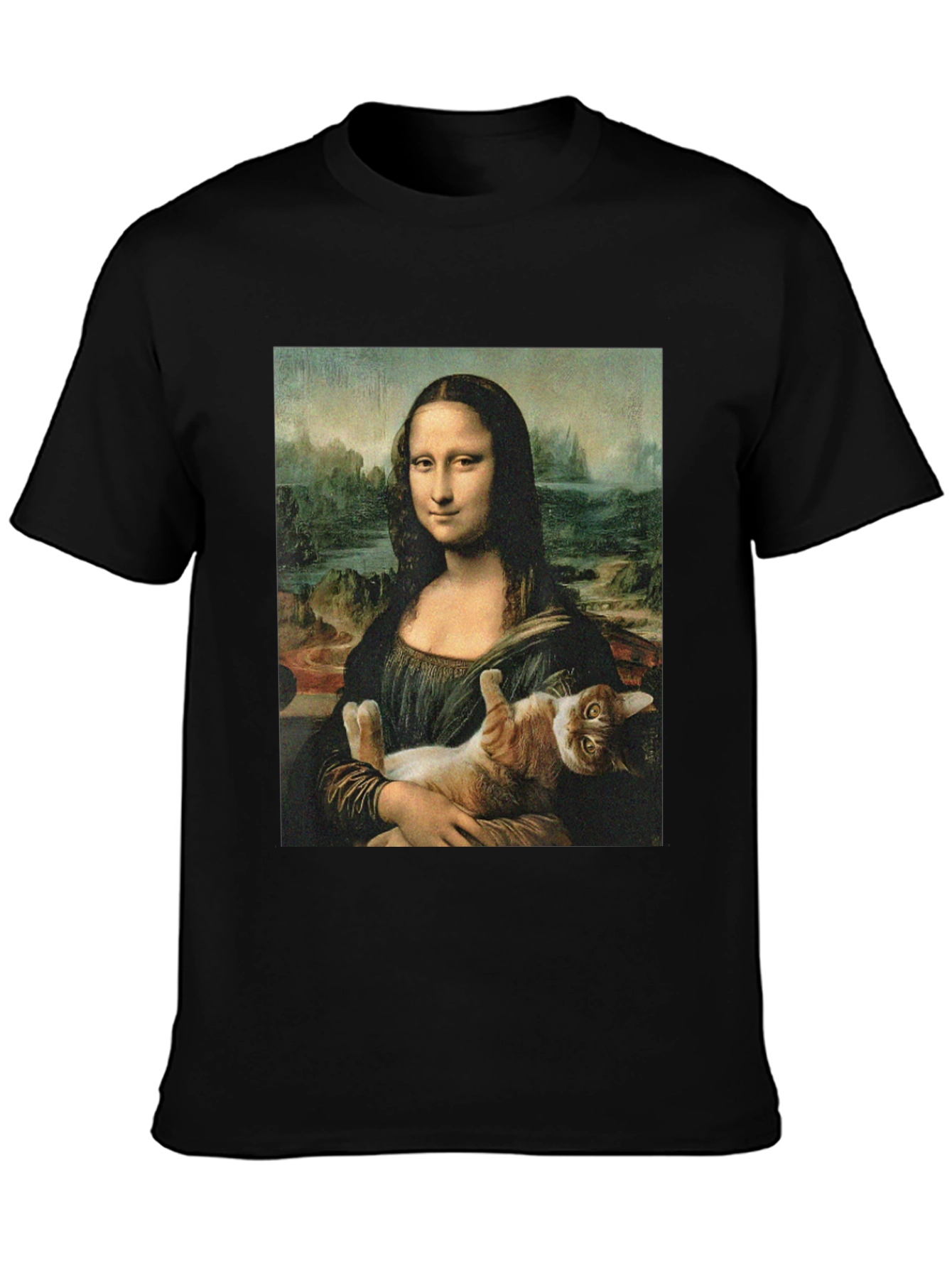 Mona Lisa Cat T-Shirt - Funny Art Tee