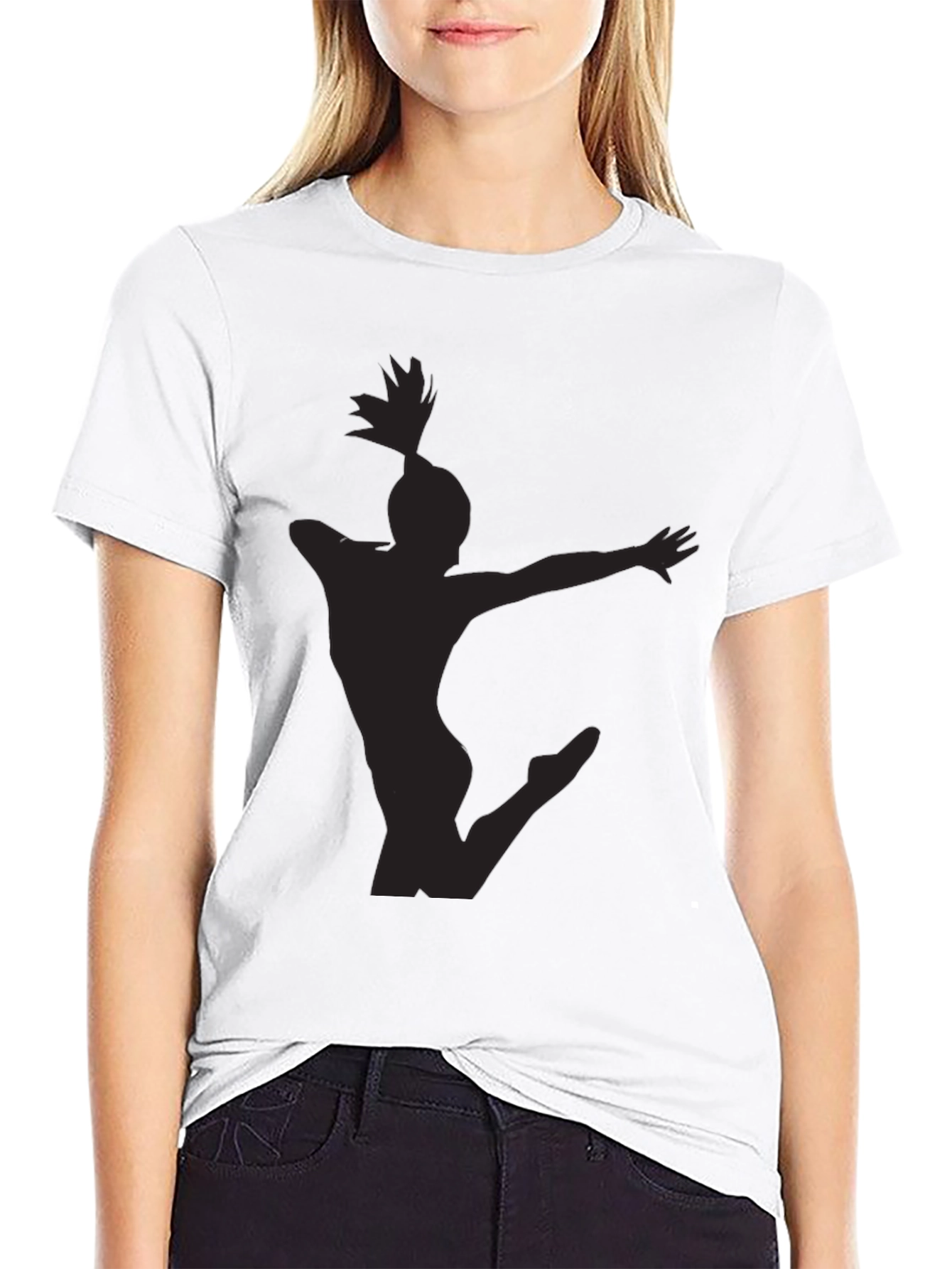 Silhouette Gymnast Black T-Shirt