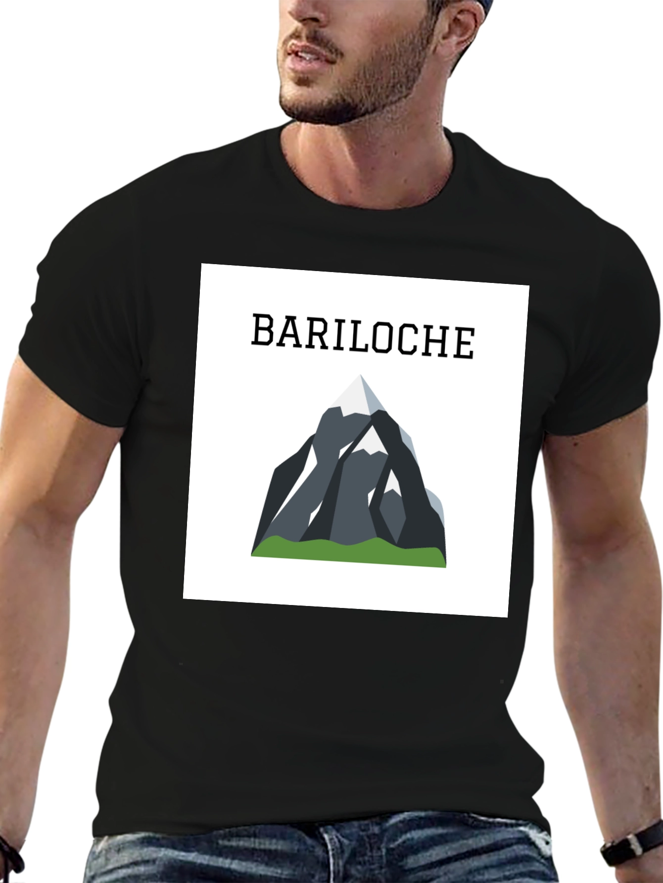 Bariloche Mountain Graphic Tee - Black