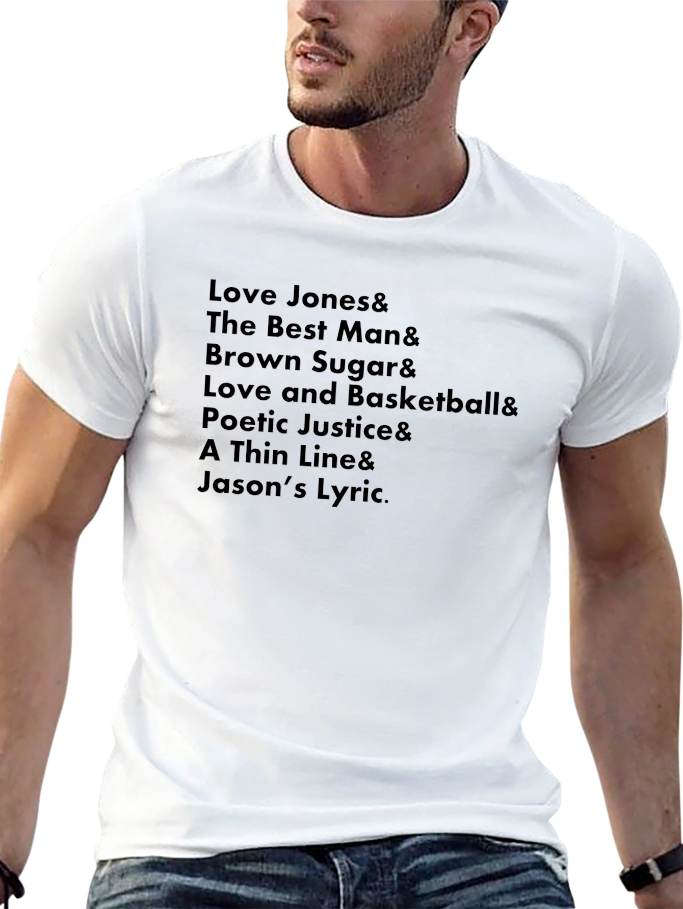 Movie Titles List Black Graphic Tee
