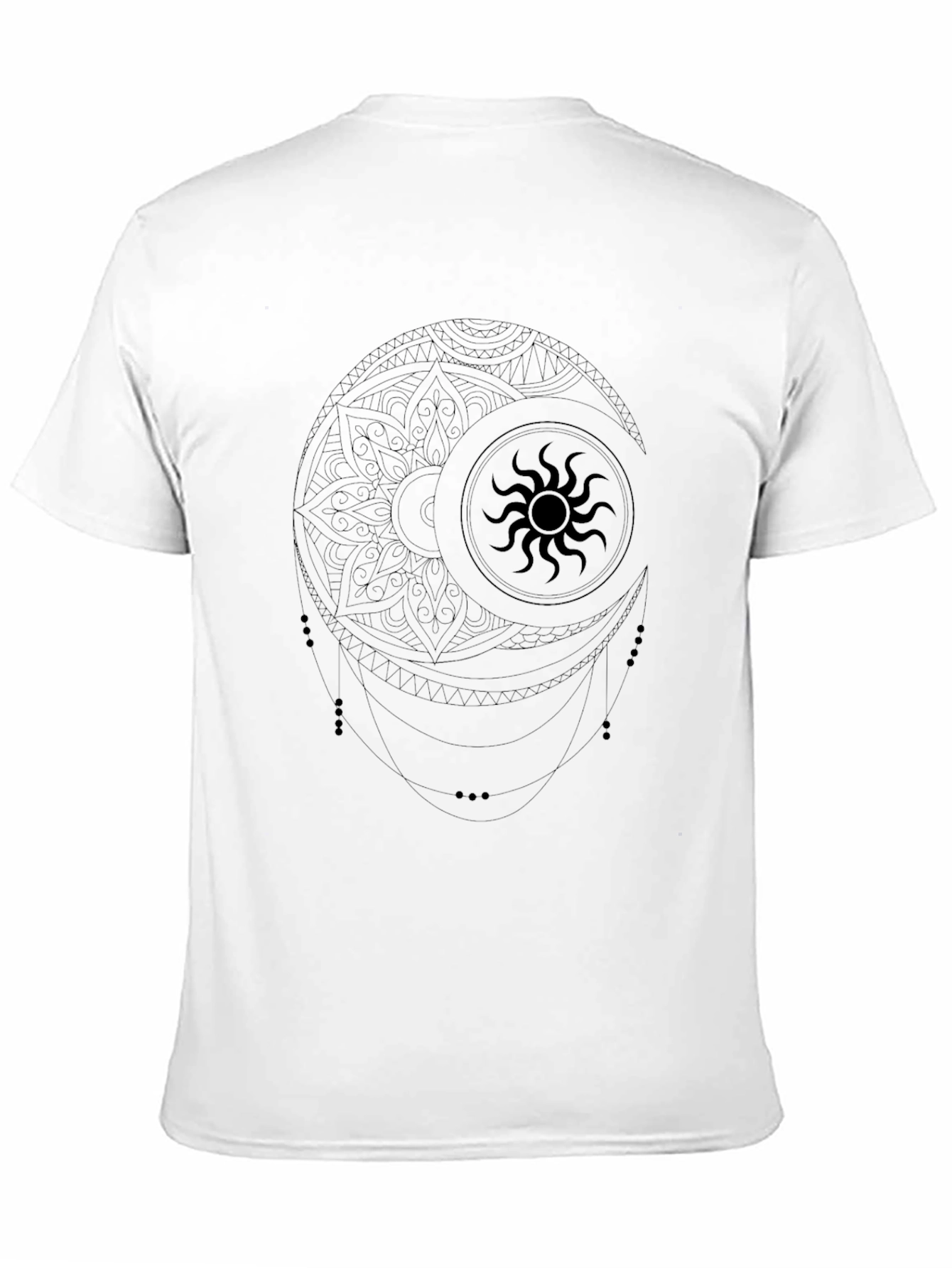 Mystic Sun & Moon Graphic Black T-Shirt
