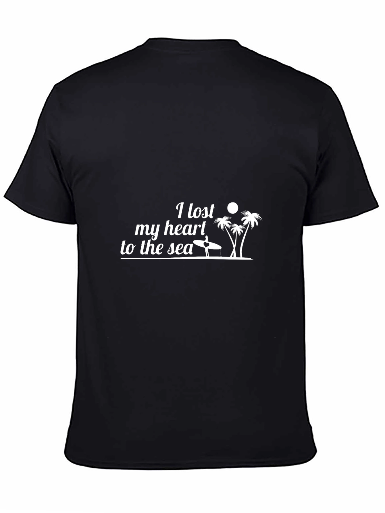 I Lost My Heart to the Sea Black T-Shirt