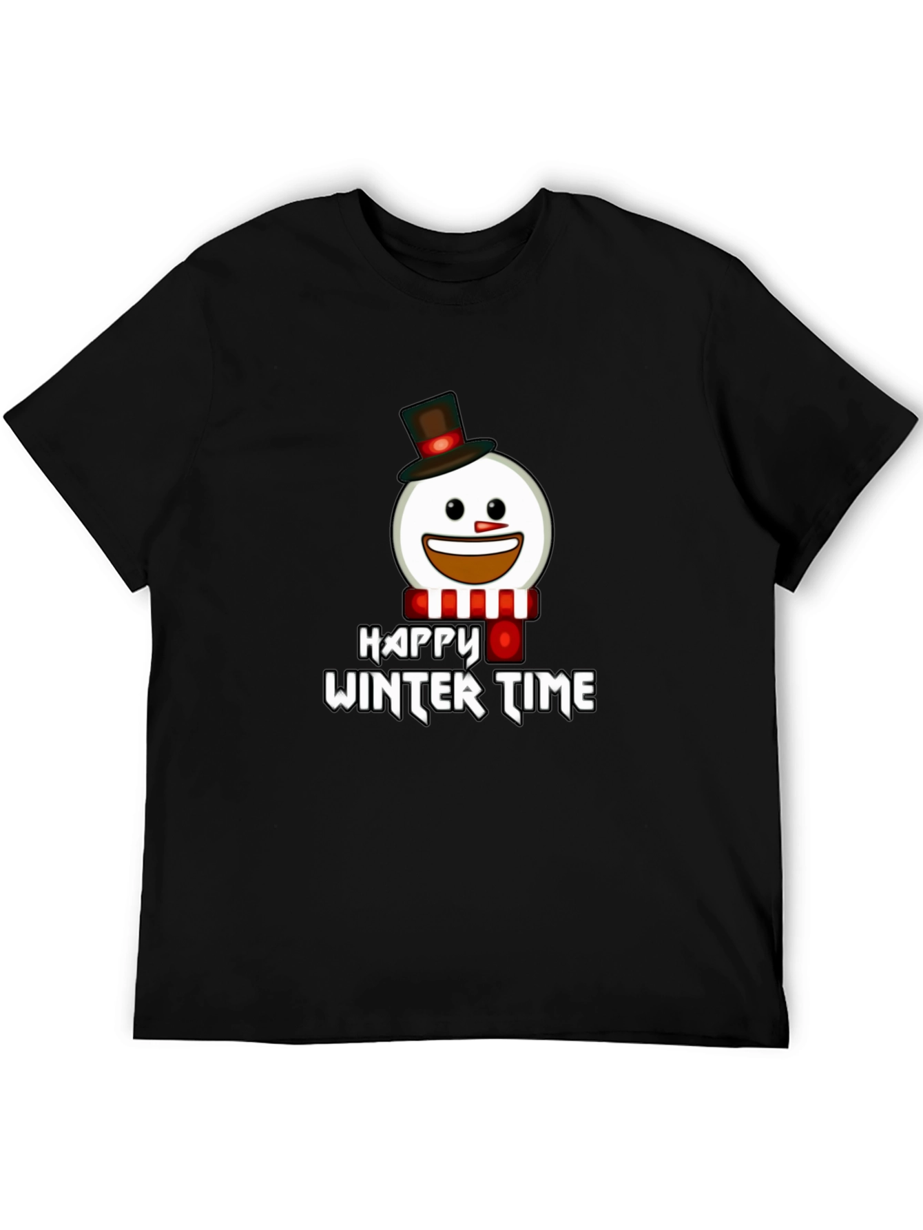 Happy Winter Time Snowman Graphic Tee