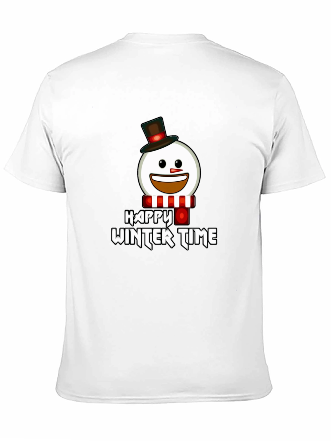 Happy Winter Time Snowman Graphic Tee