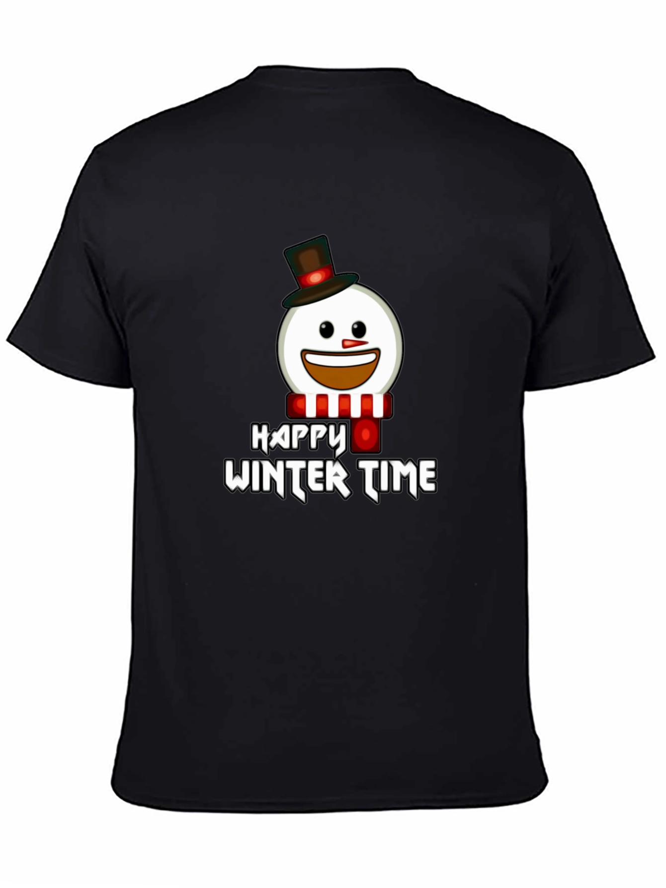 Happy Winter Time Snowman Graphic Tee