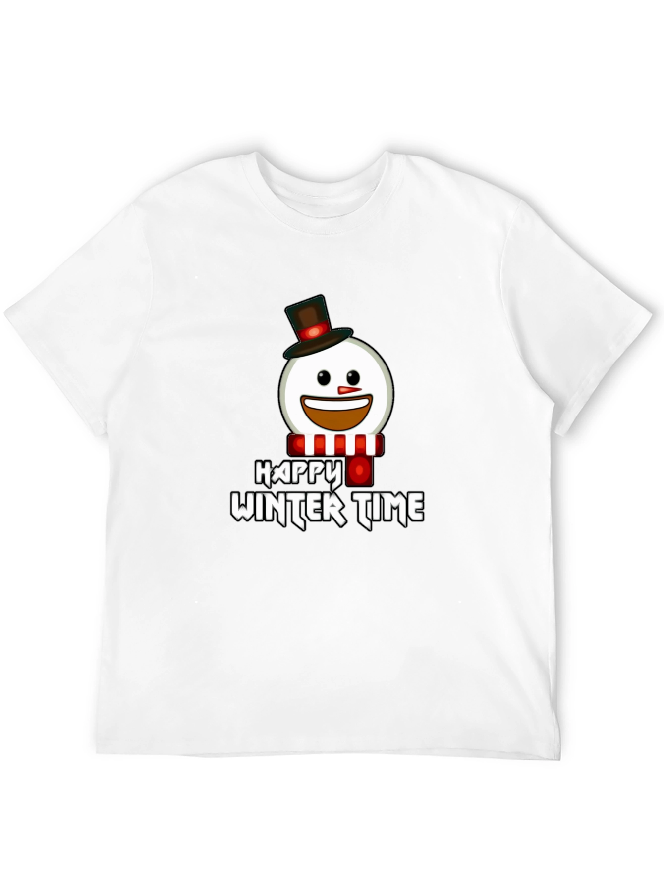 Happy Winter Time Snowman Graphic Tee