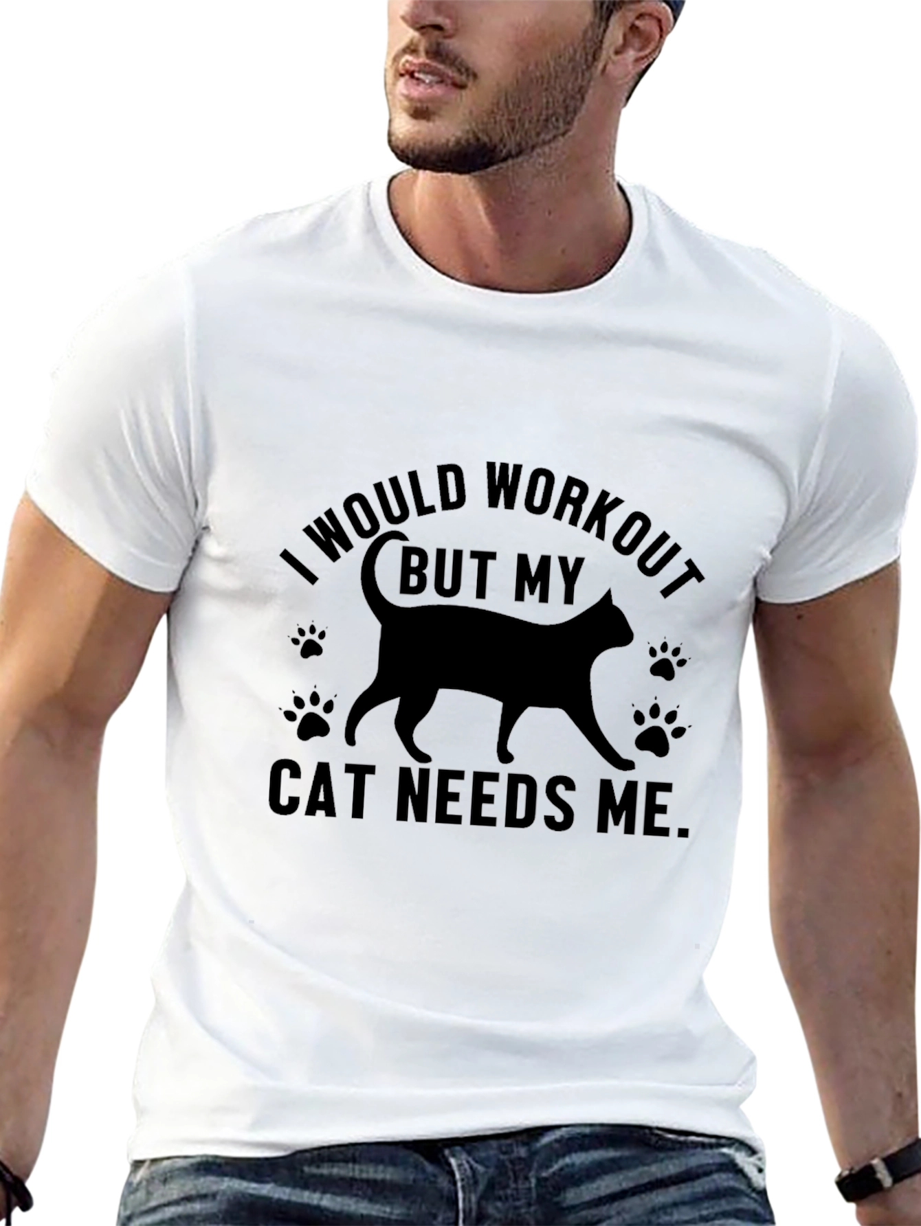 Cat Needs Me Graphic T-Shirt