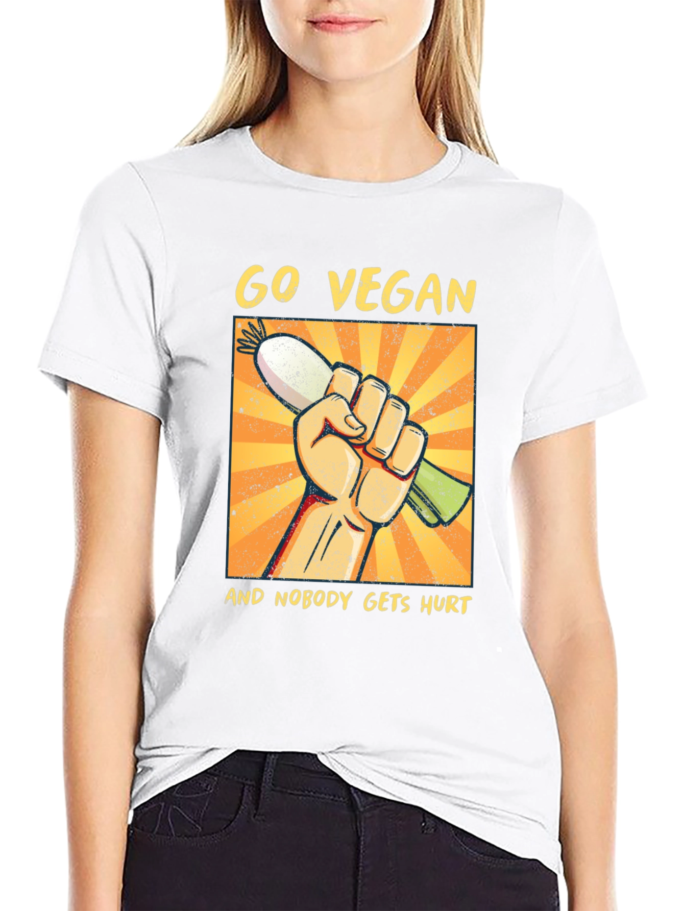 Go Vegan Graphic Tee - Veganism Activist Shirt