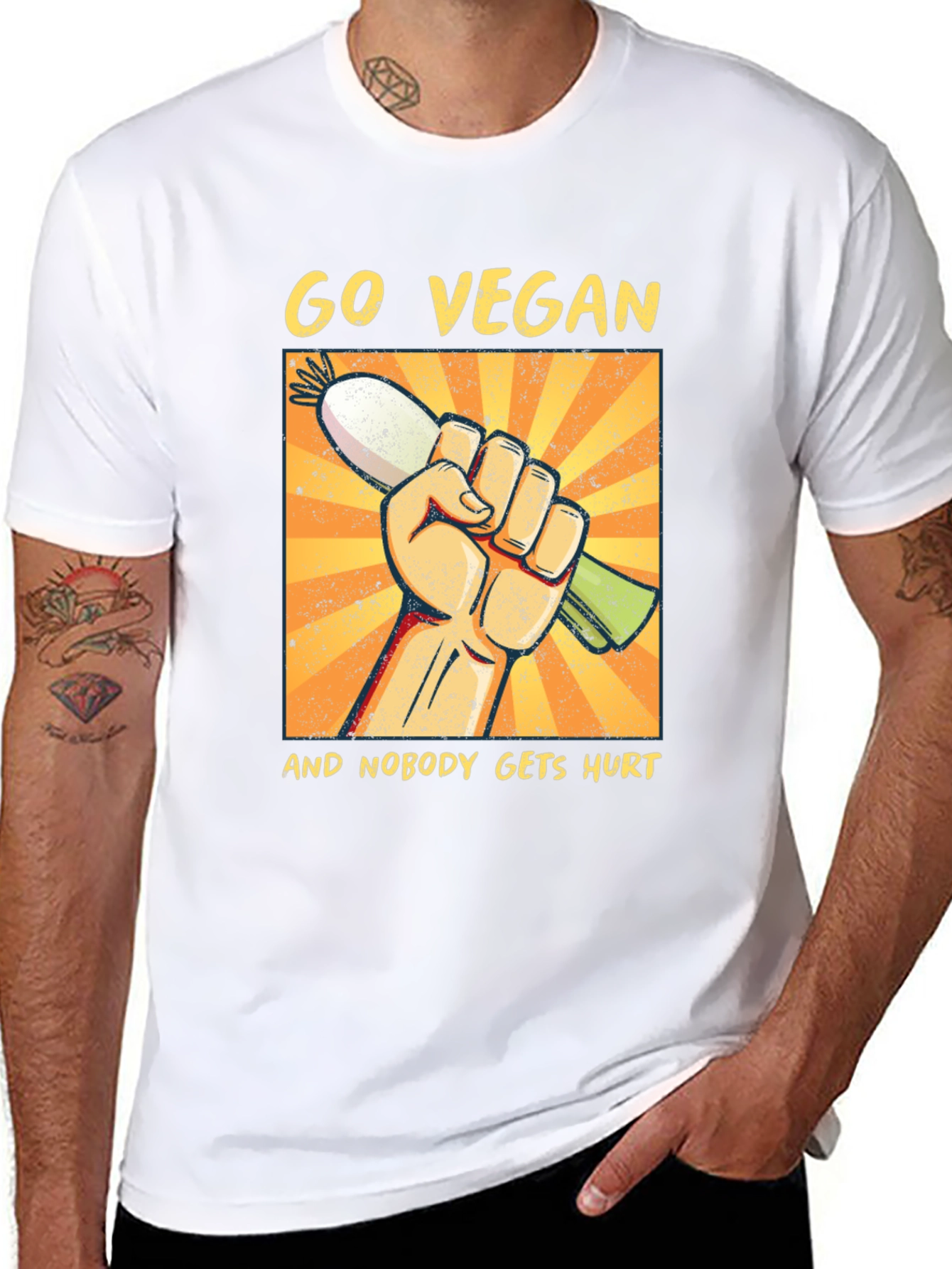 Go Vegan Graphic Tee - Veganism Activist Shirt