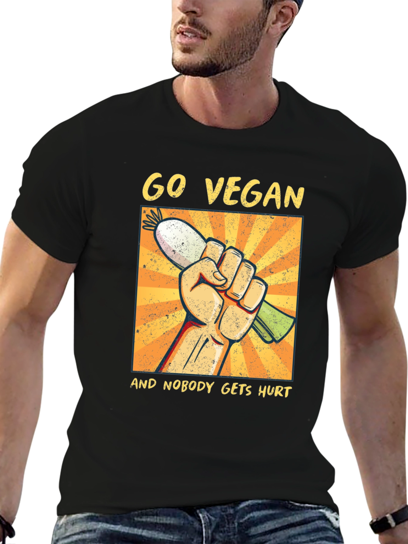 Go Vegan Graphic Tee - Veganism Activist Shirt