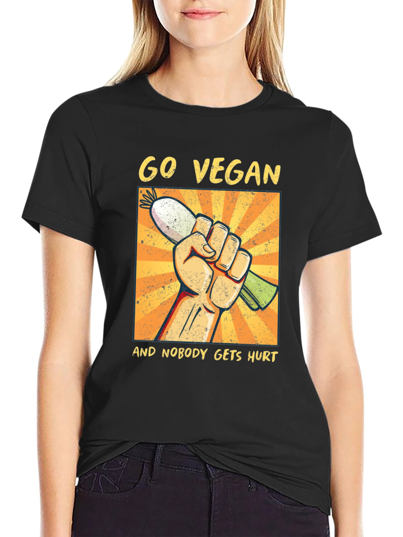 Go Vegan Graphic Tee - Veganism Activist Shirt