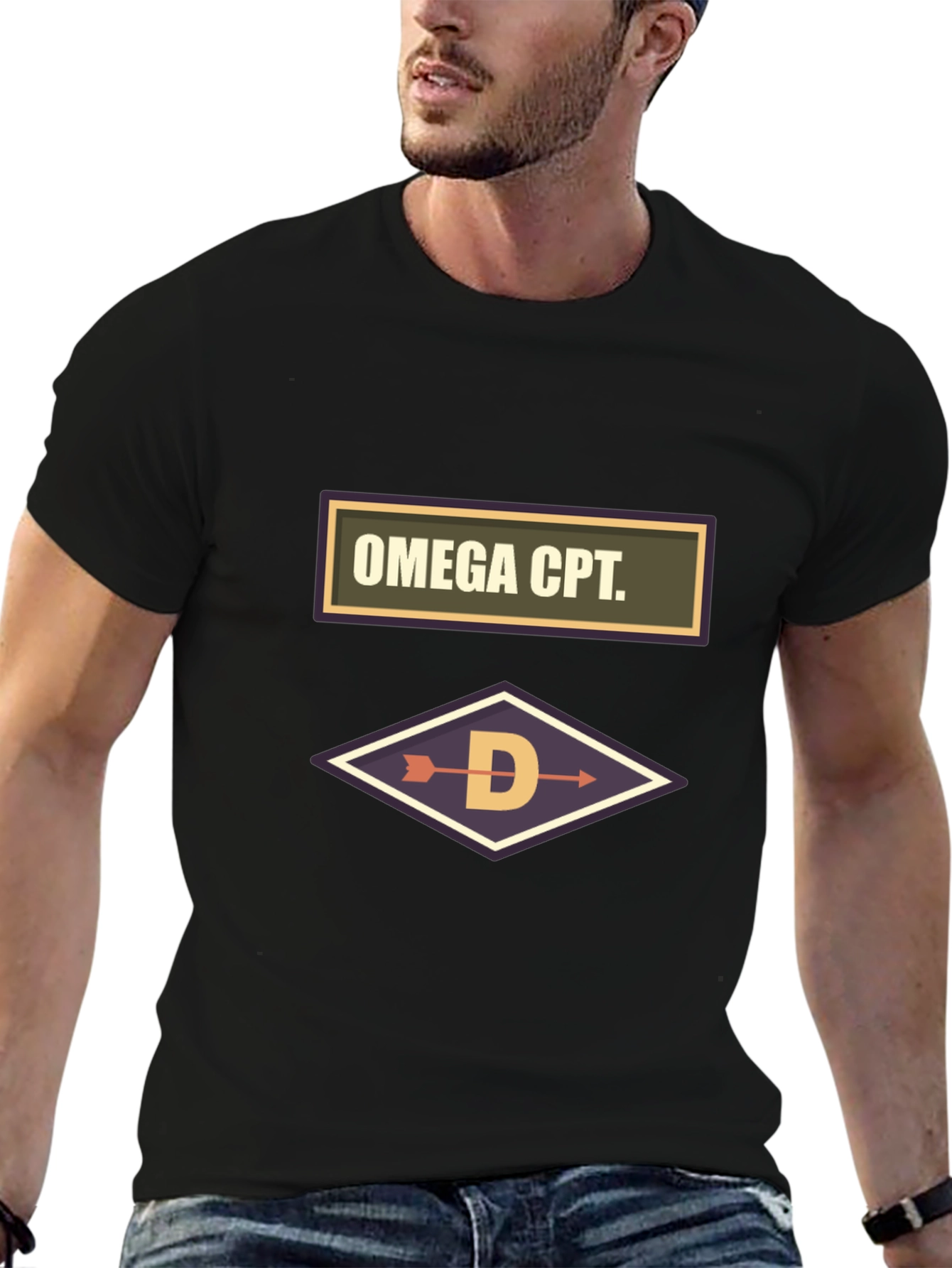 Omega CPT Graphic Tee - Arrow Design Black T-Shirt