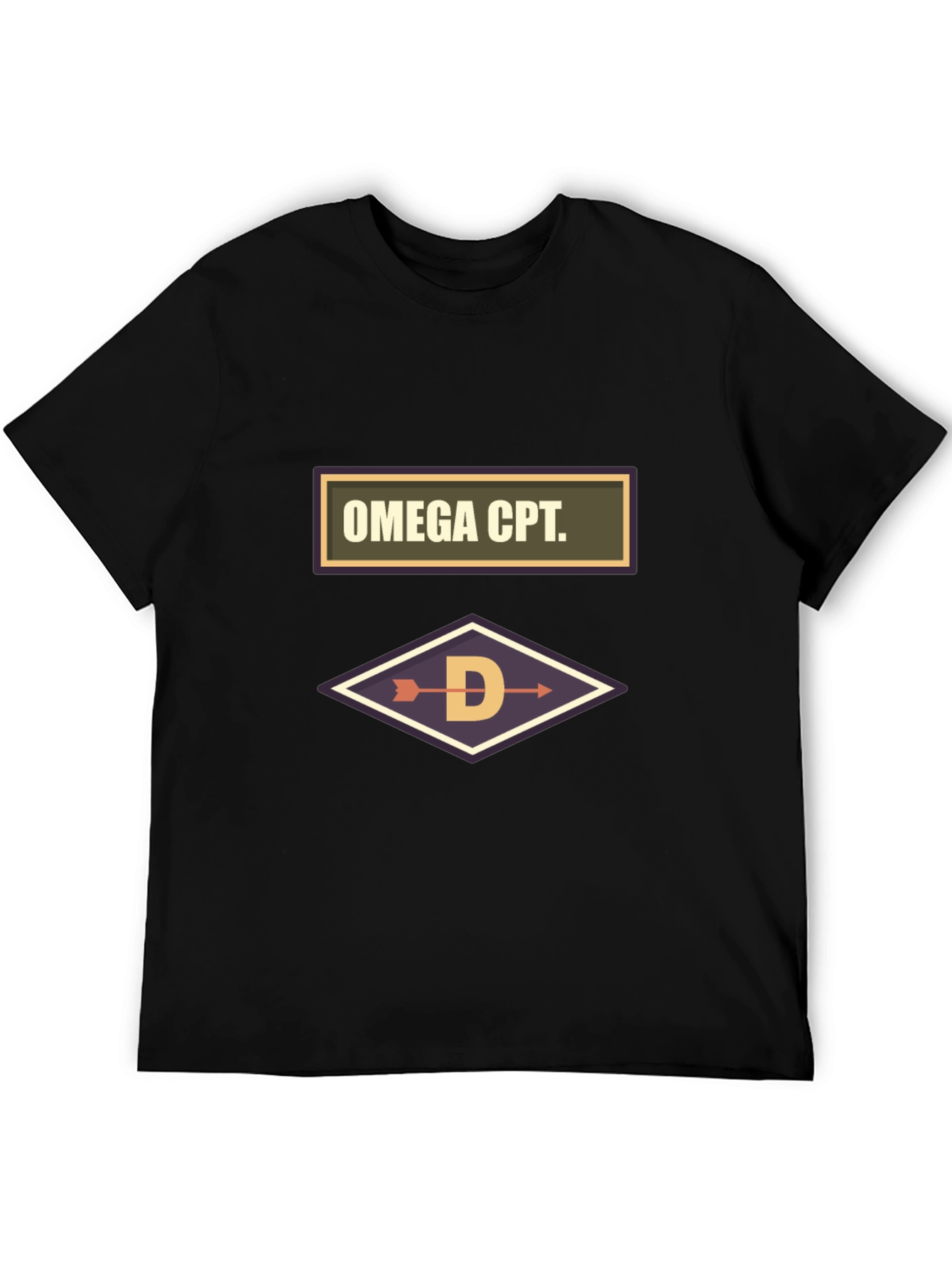 Omega CPT Graphic Tee - Arrow Design Black T-Shirt