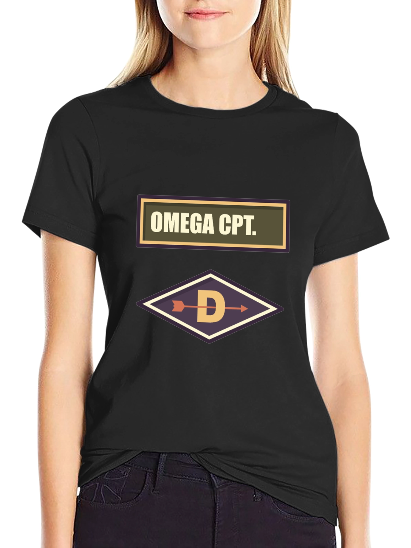 Omega CPT Graphic Tee - Arrow Design Black T-Shirt