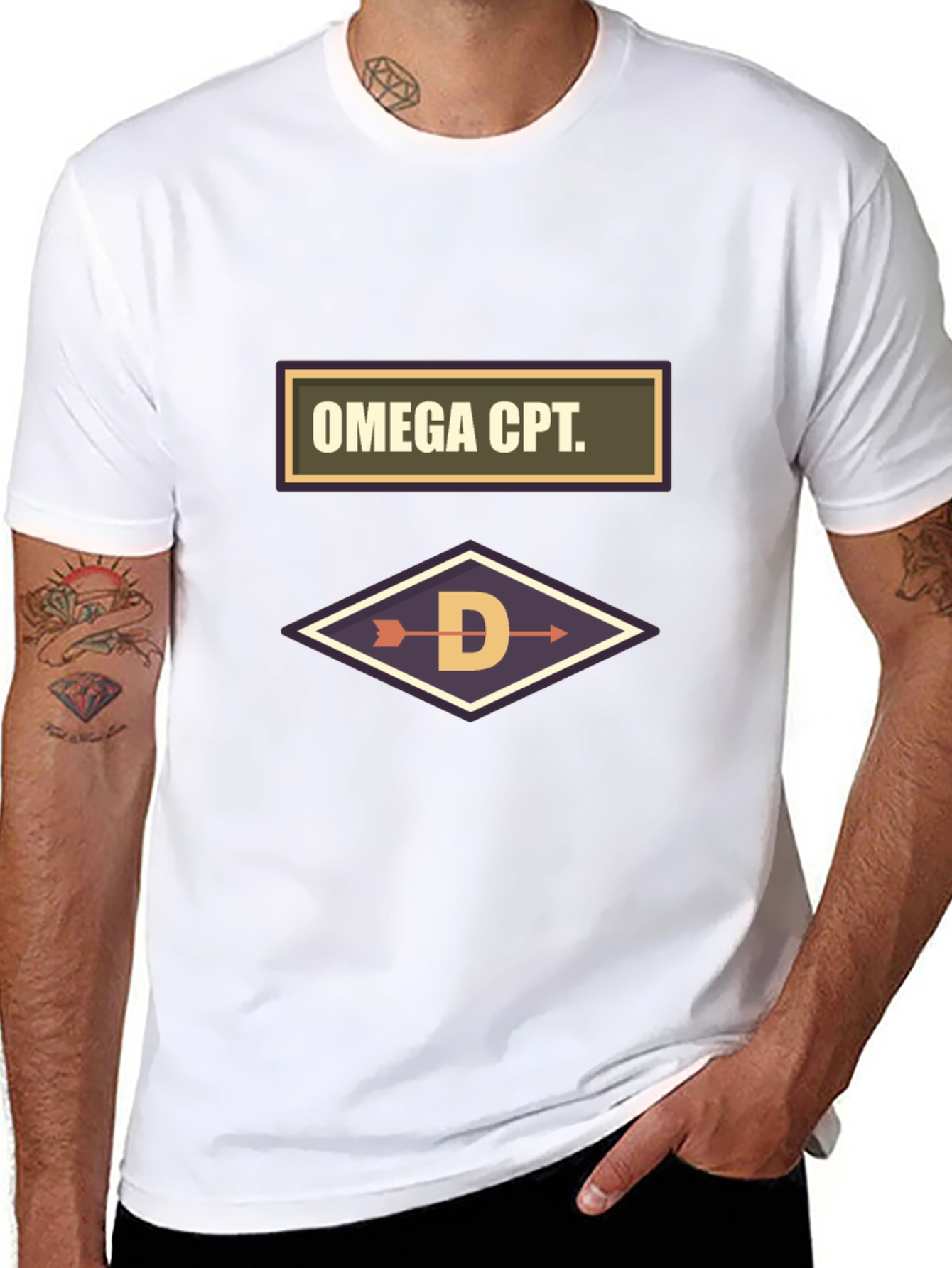 Omega CPT Graphic Tee - Arrow Design Black T-Shirt