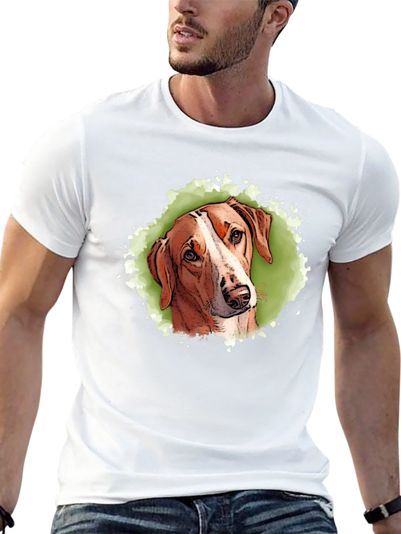 Dog Portrait T-Shirt - Artistic Graphic Tee
