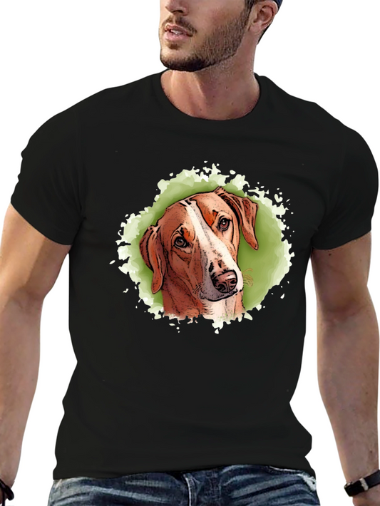 Dog Portrait T-Shirt - Artistic Graphic Tee