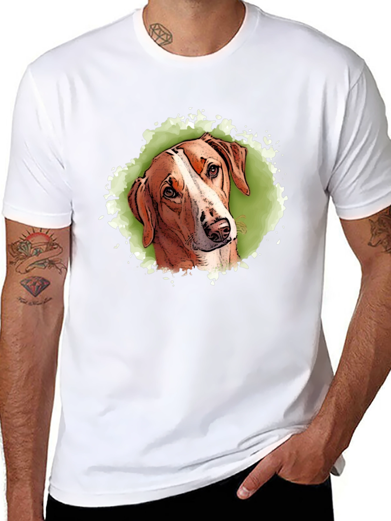 Dog Portrait T-Shirt - Artistic Graphic Tee