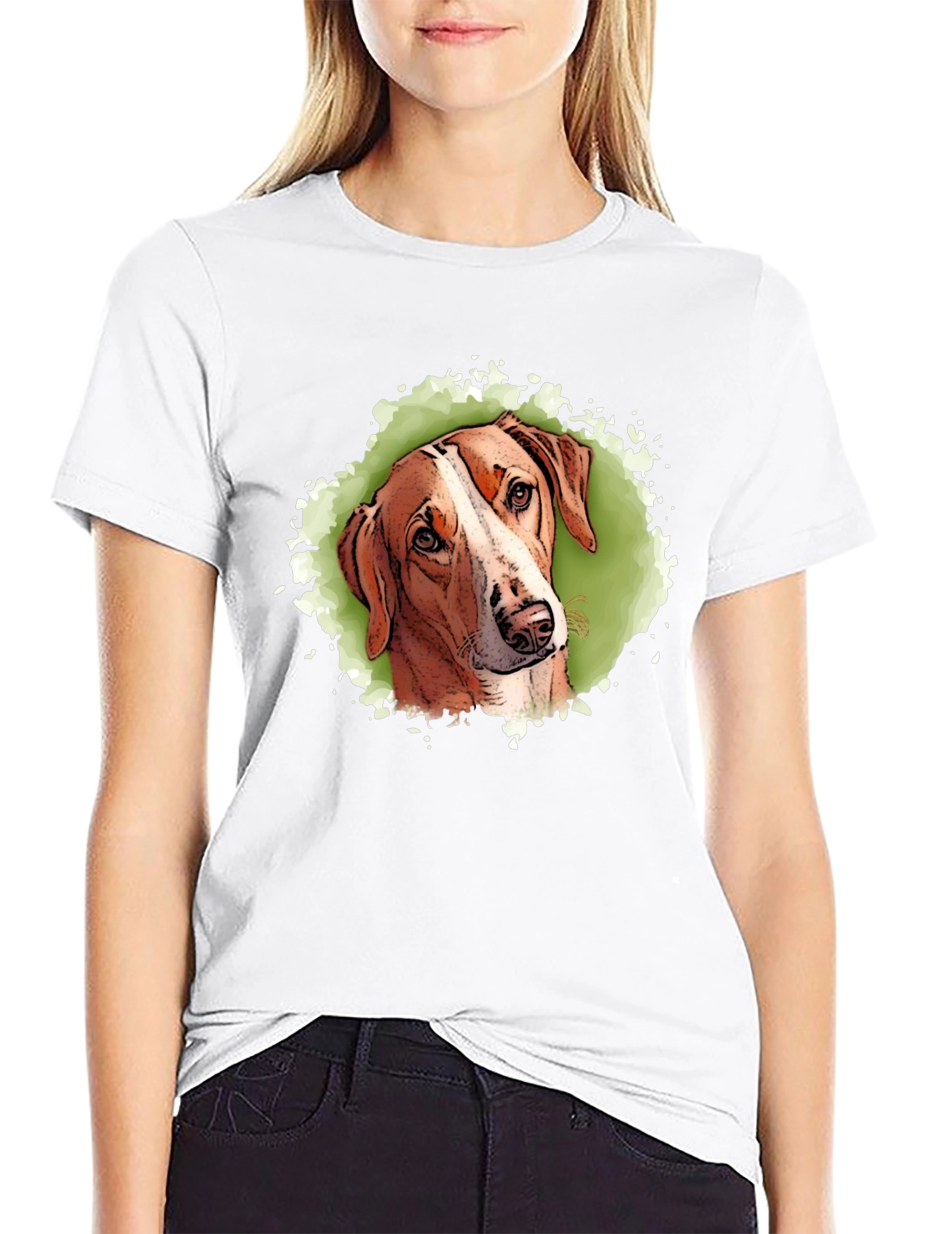Dog Portrait T-Shirt - Artistic Graphic Tee