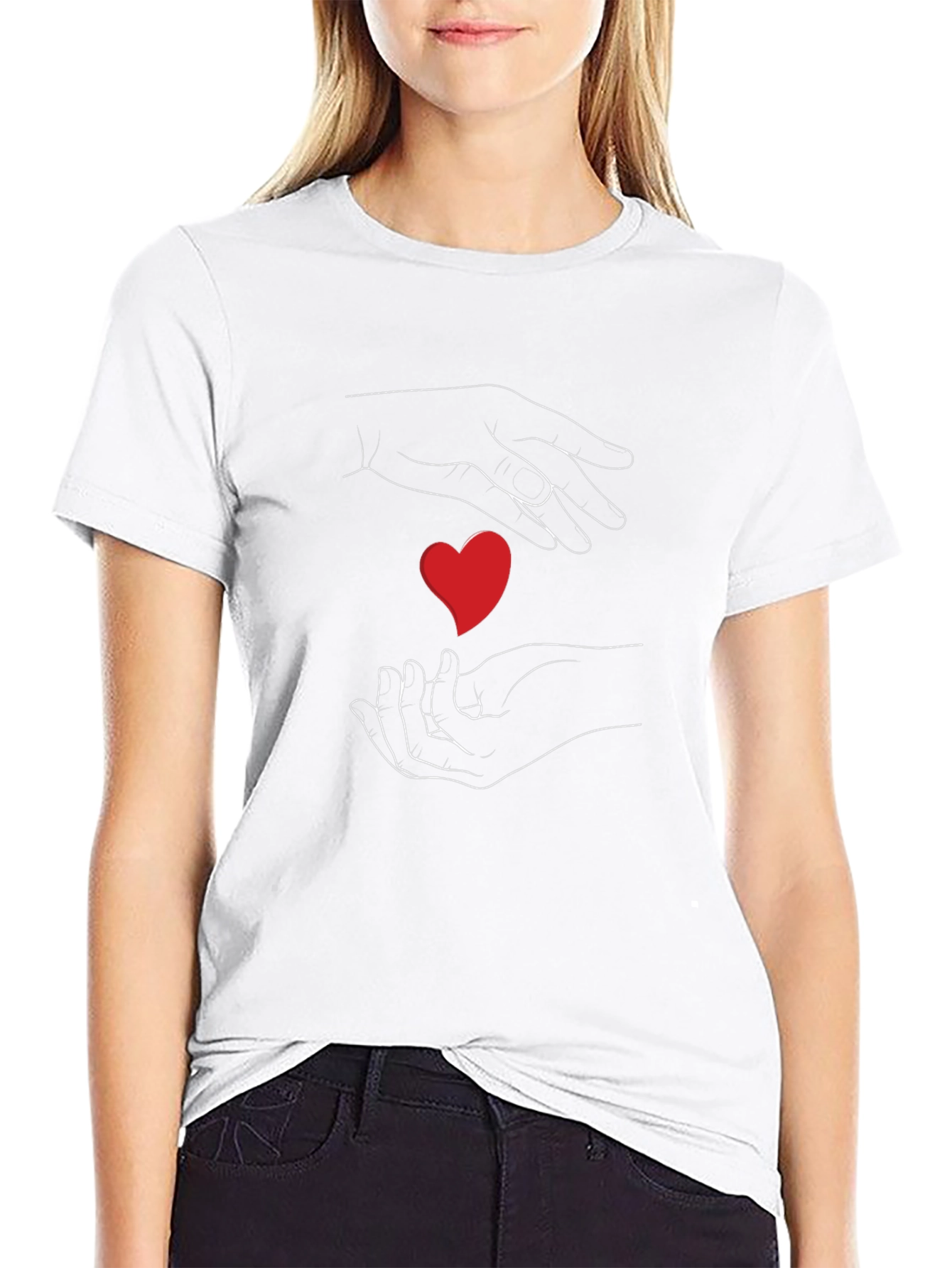 Heart Hands Graphic Tee - Express Your Love