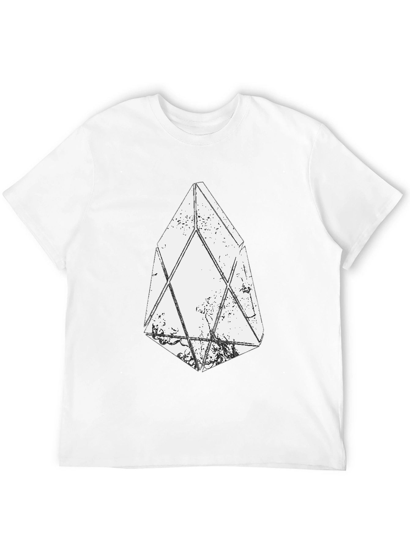 Geometric Crystal Graphic Black T-Shirt