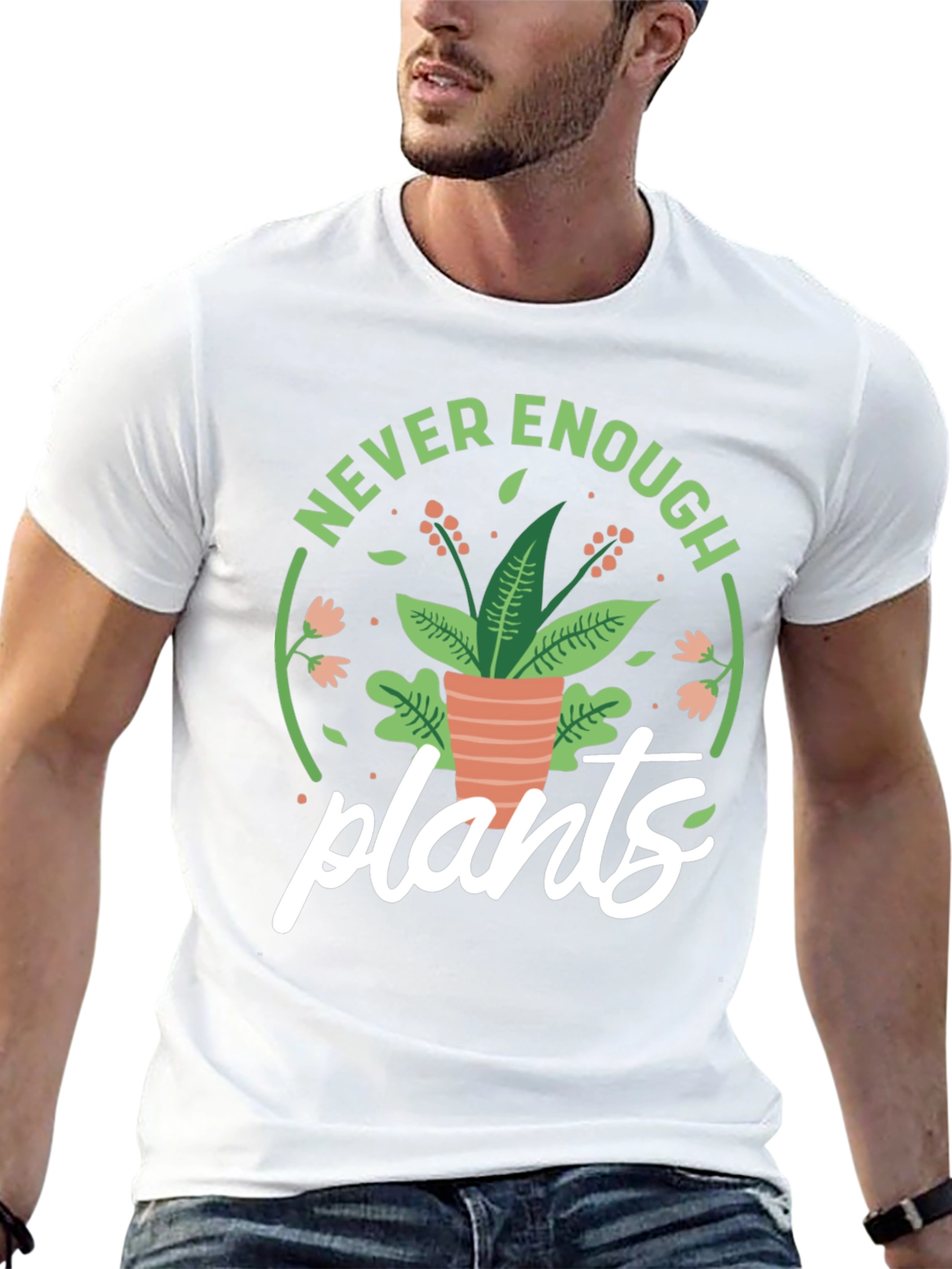 Never Enough Plants T-Shirt - Black Cotton