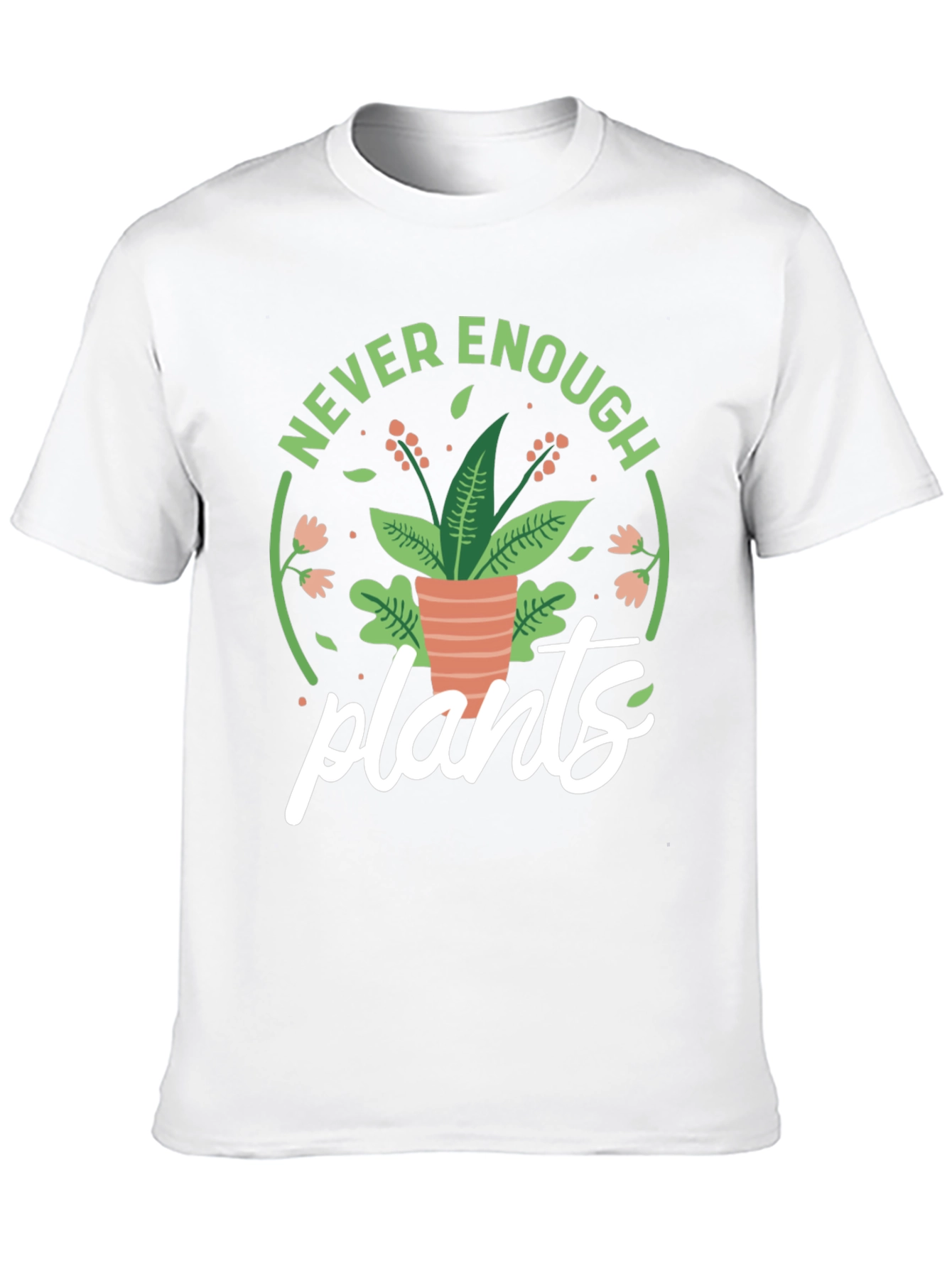 Never Enough Plants T-Shirt - Black Cotton