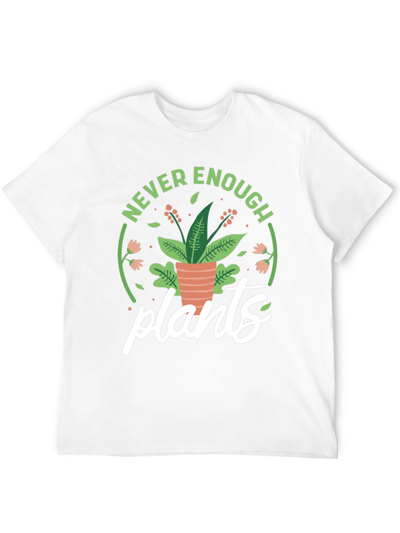 Never Enough Plants T-Shirt - Black Cotton