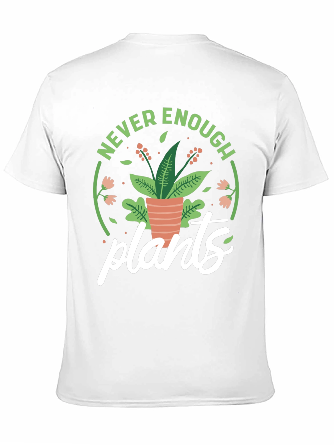 Never Enough Plants T-Shirt - Black Cotton