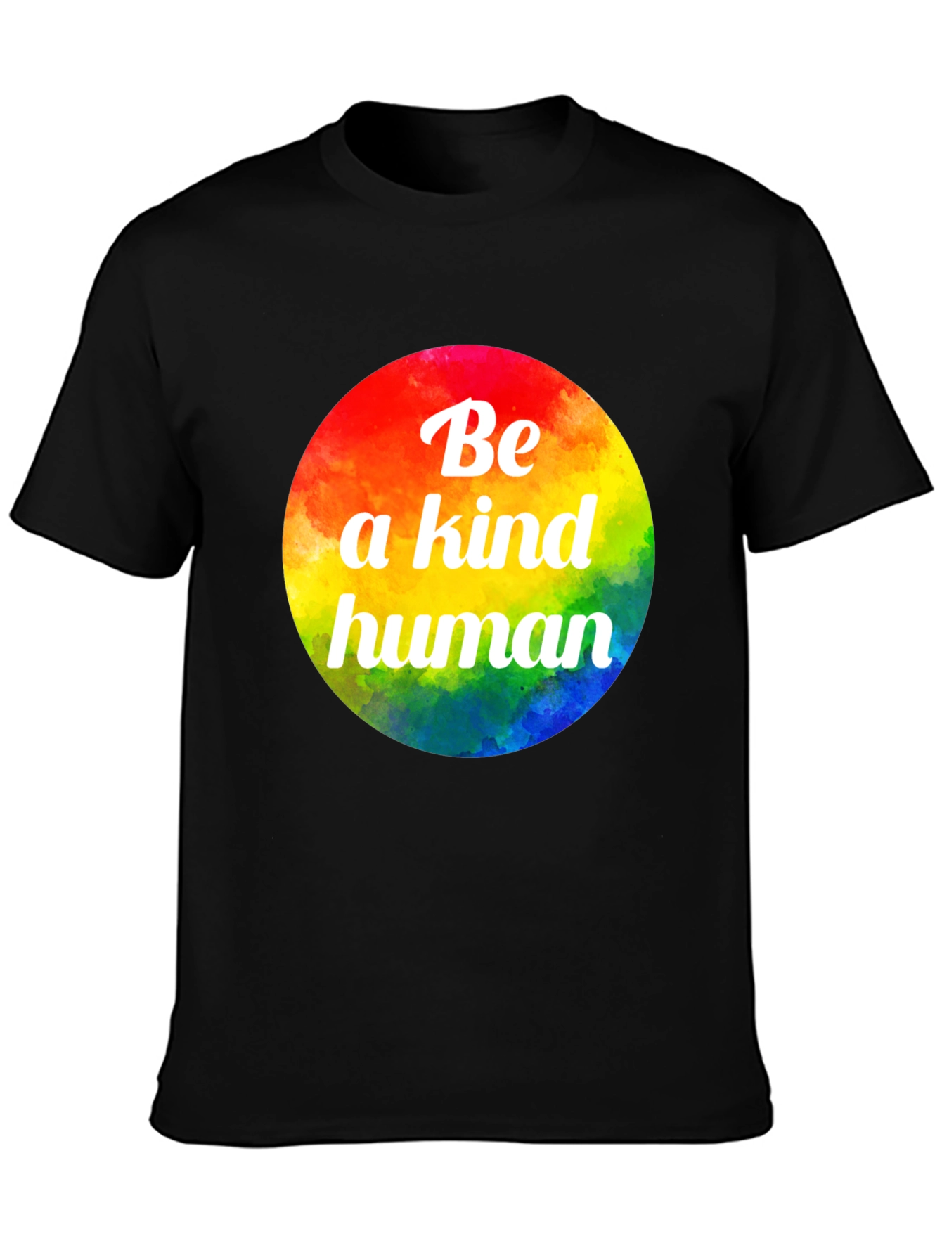 Be a Kind Human Rainbow Graphic Tee