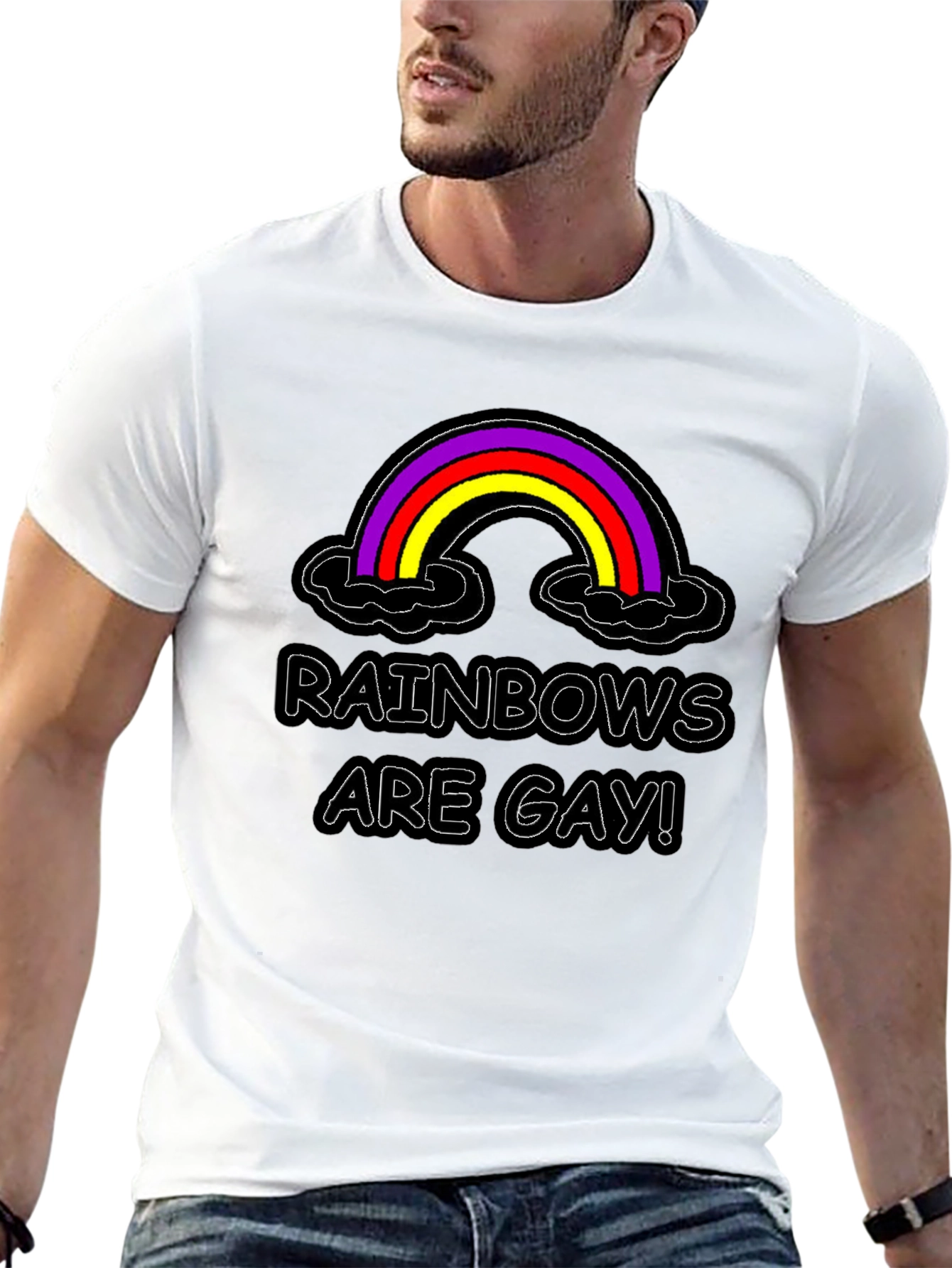 Rainbows Are Gay Black T-Shirt