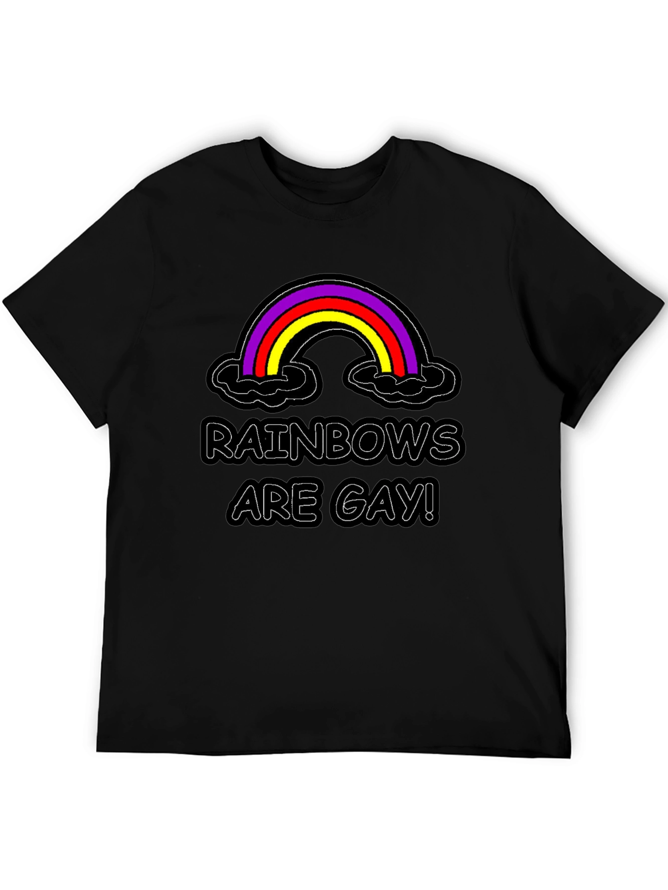 Rainbows Are Gay Black T-Shirt
