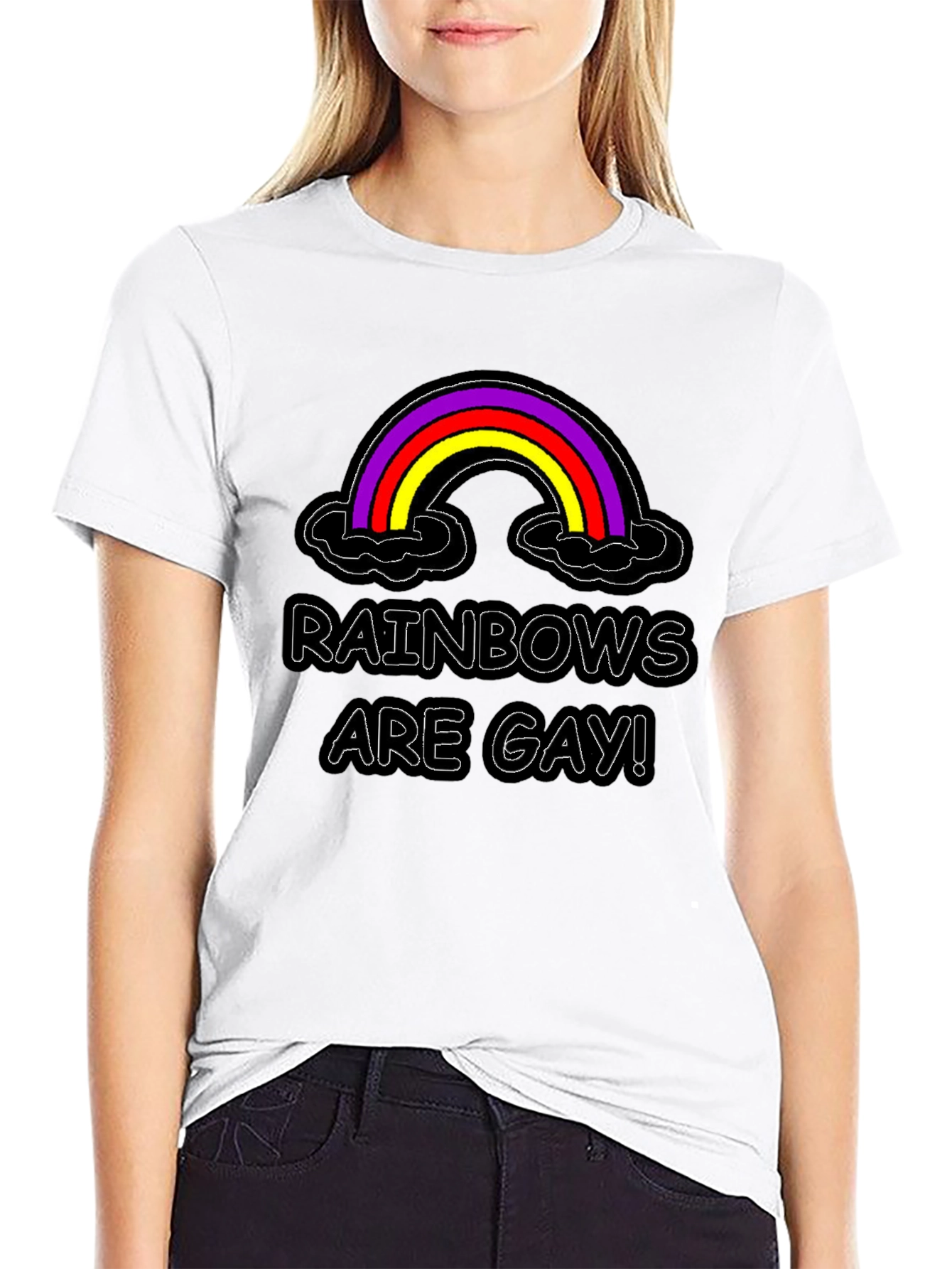 Rainbows Are Gay Black T-Shirt