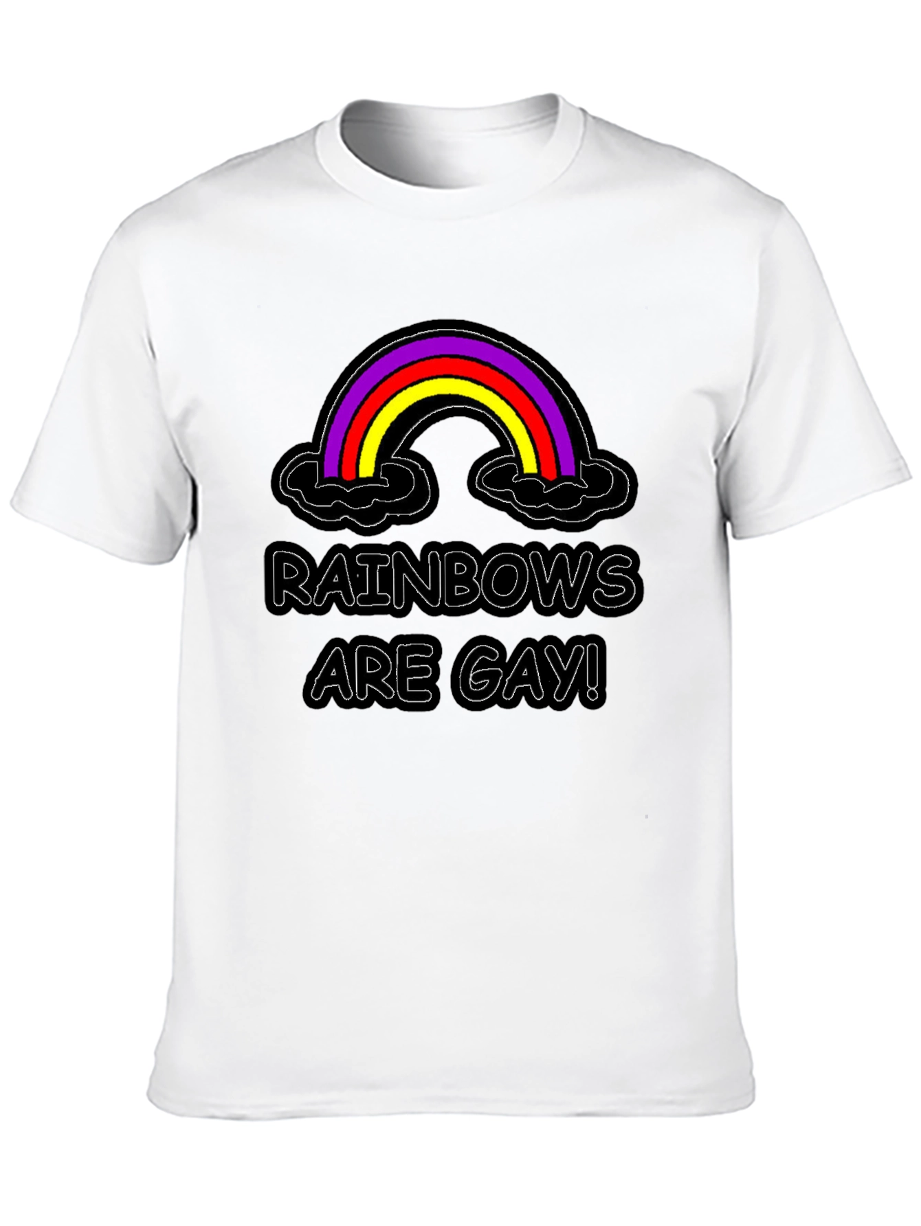 Rainbows Are Gay Black T-Shirt