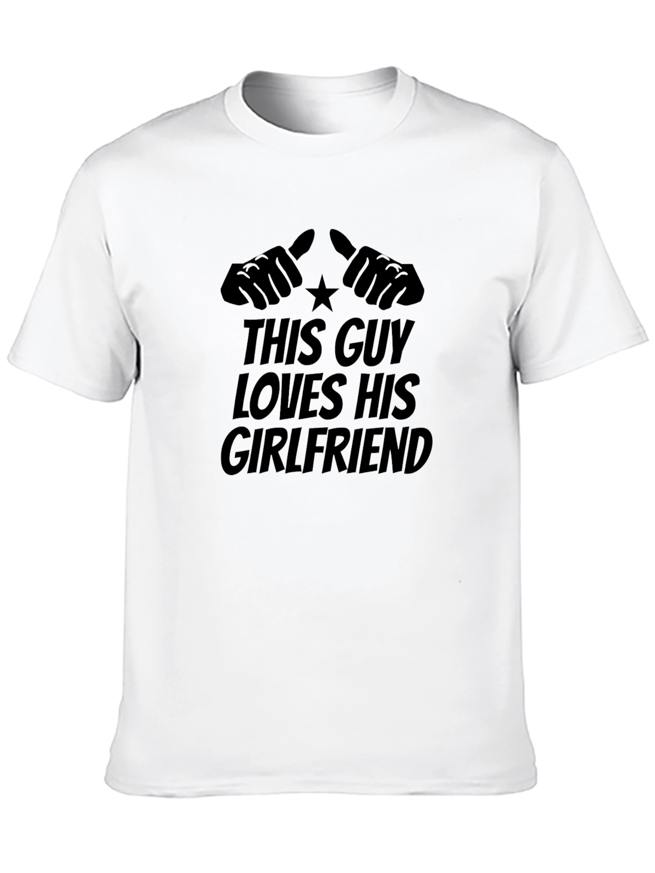 This Guy Loves His Girlfriend Black T-Shirt