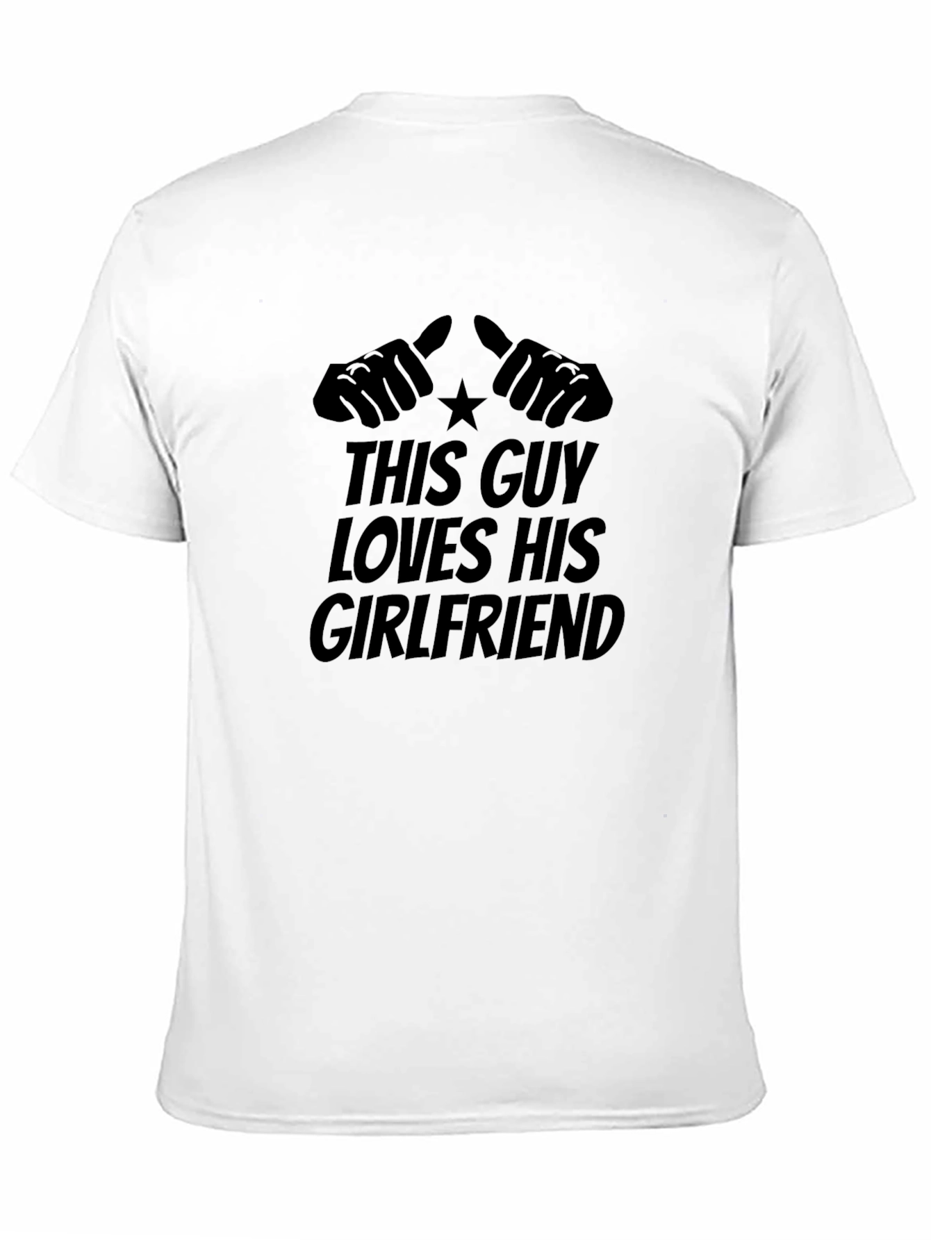 This Guy Loves His Girlfriend Black T-Shirt
