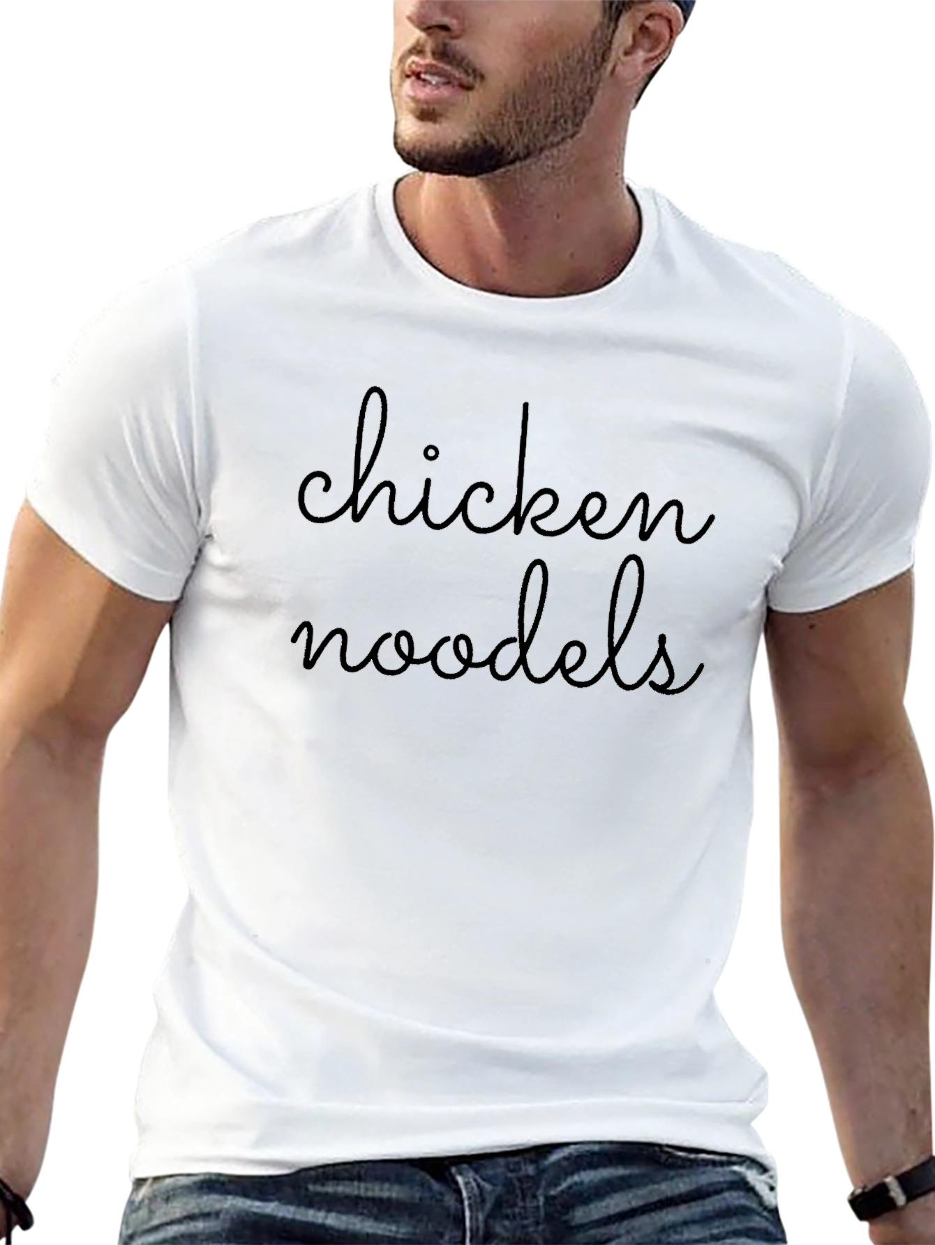 Chicken Noodels Graphic Tee - Black Unisex