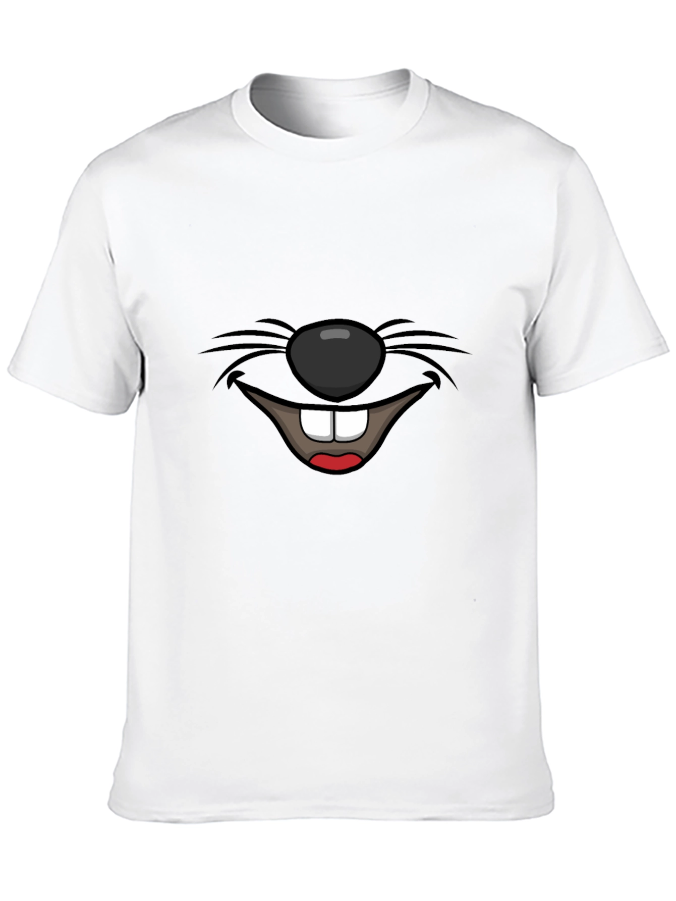 Cartoon Mouth Graphic Tee - Black