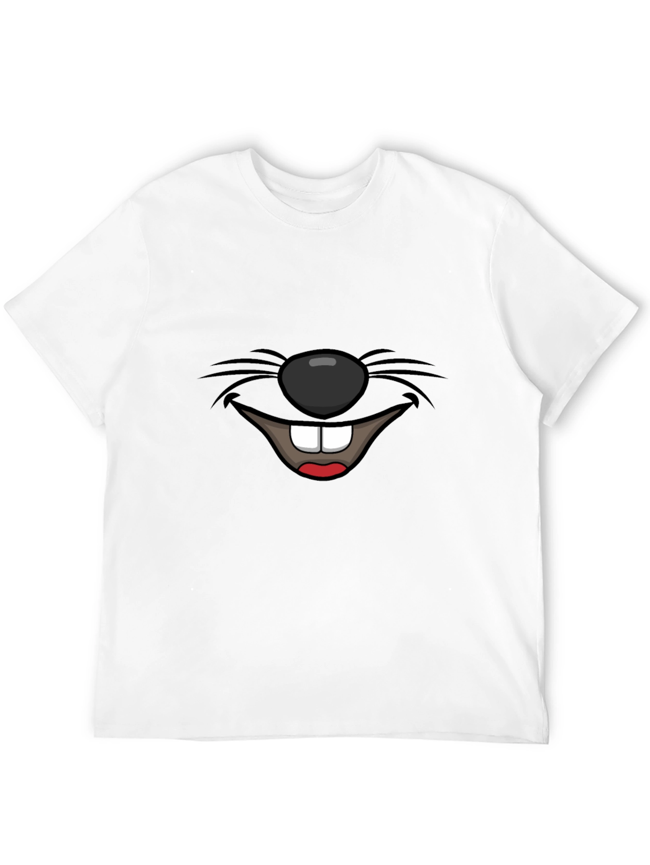 Cartoon Mouth Graphic Tee - Black