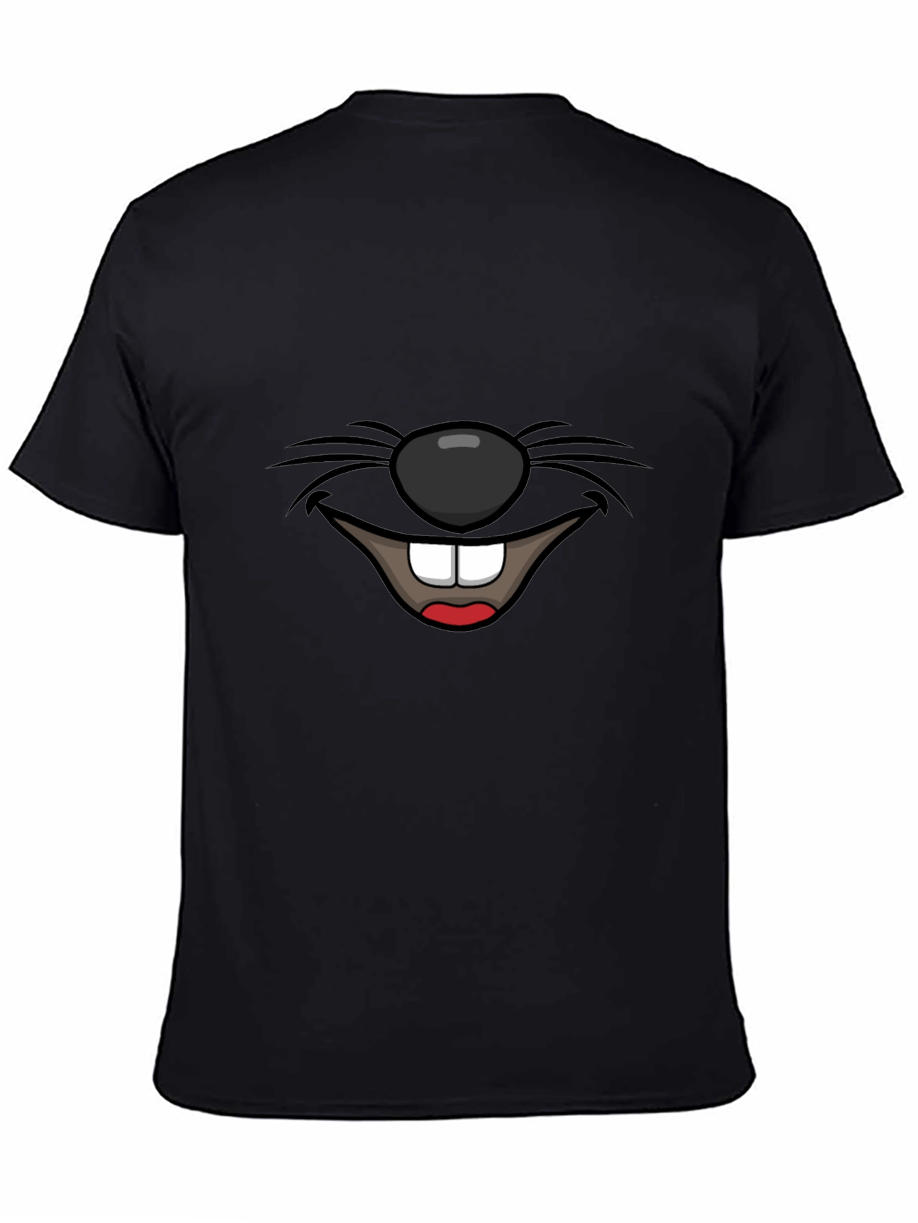 Cartoon Mouth Graphic Tee - Black