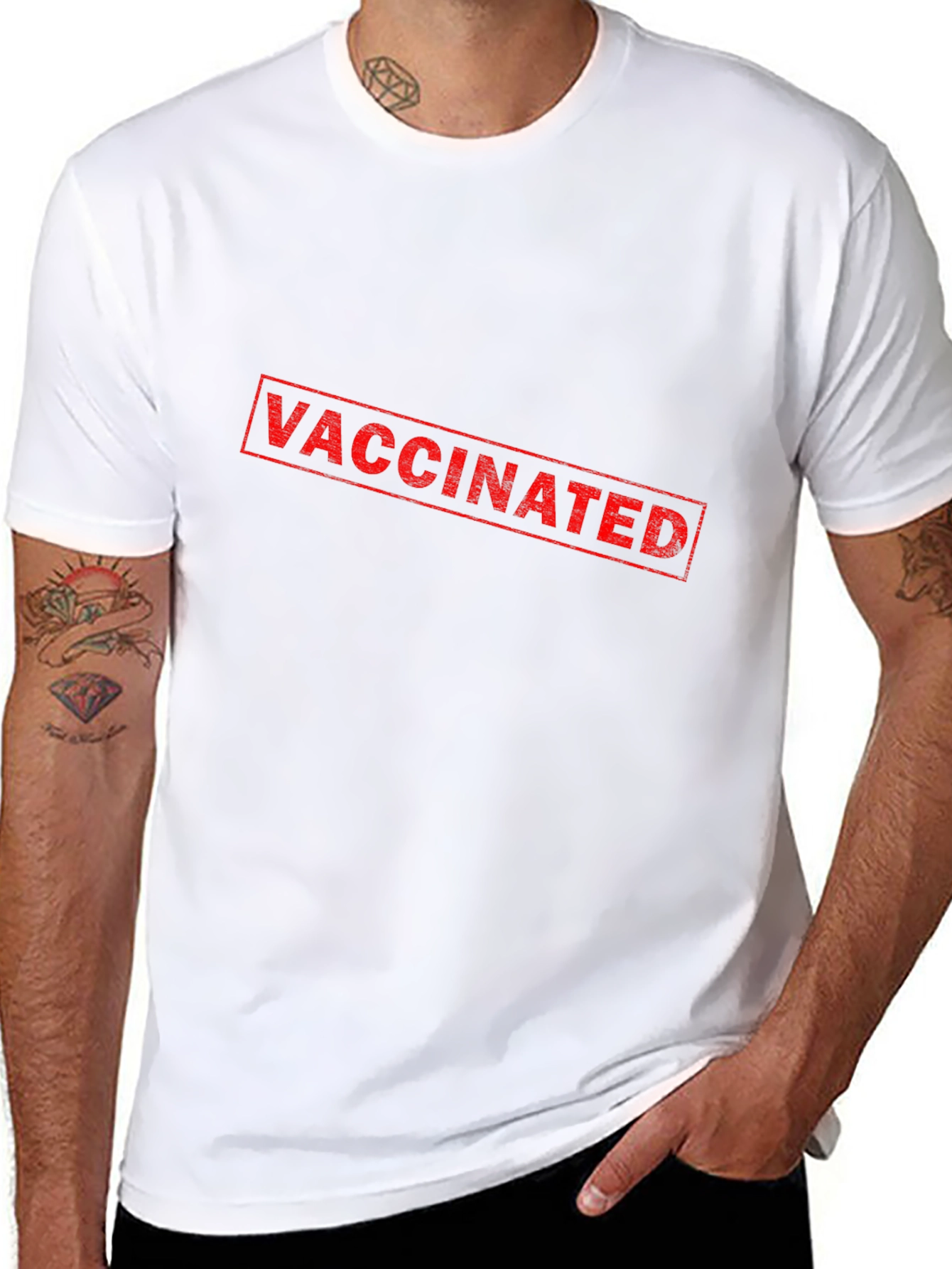 Vaccinated Black T-Shirt