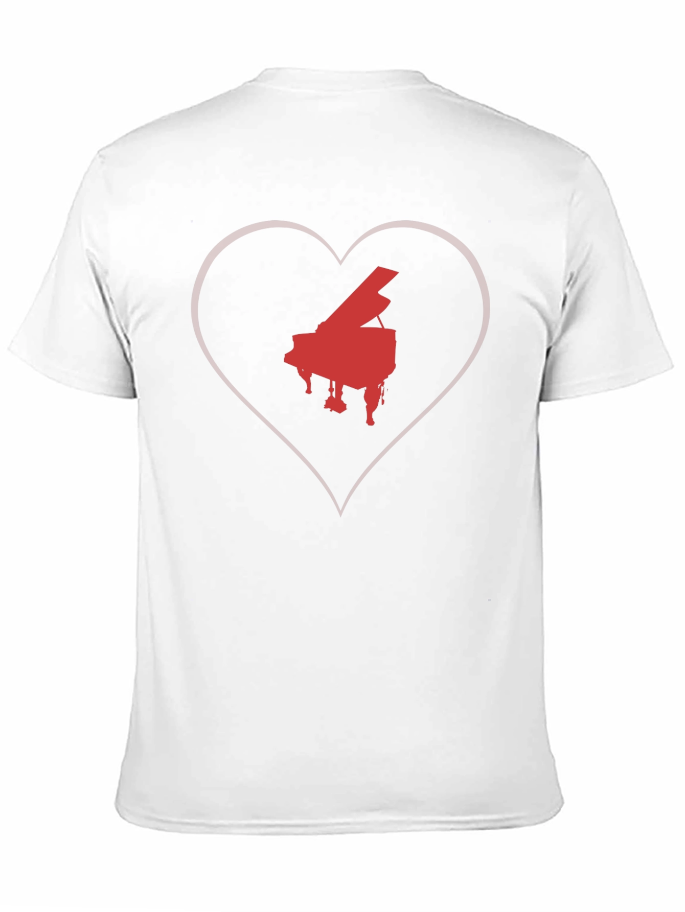 Piano Heart T-Shirt - Music Lover Tee