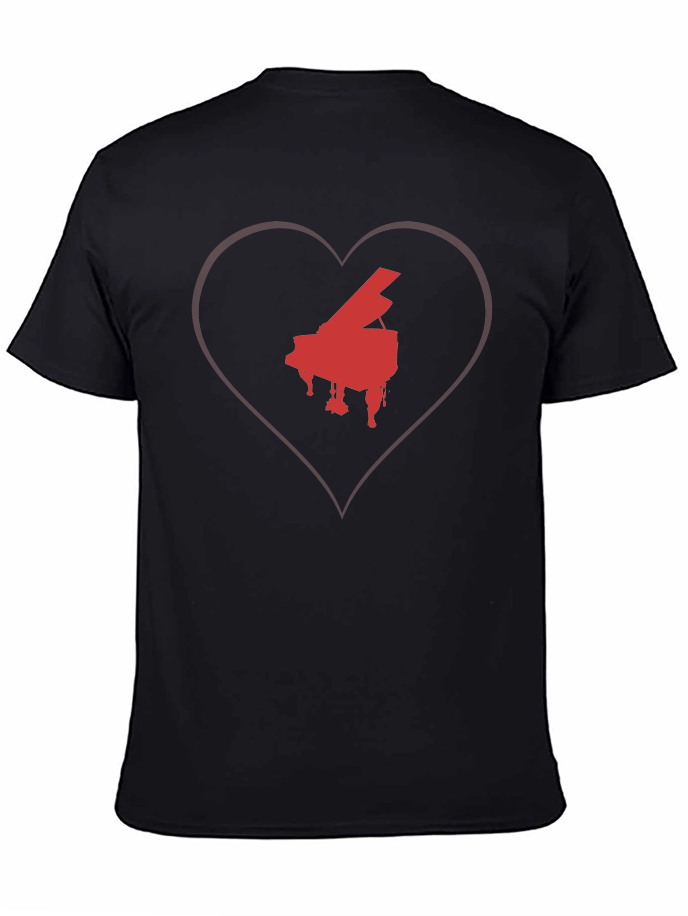 Piano Heart T-Shirt - Music Lover Tee